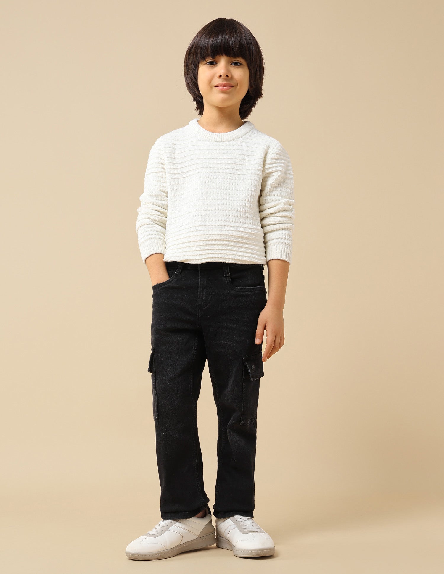 Boys Relaxed Fit Whiskered Jeans Black - U.S. POLO ASSN. | Large