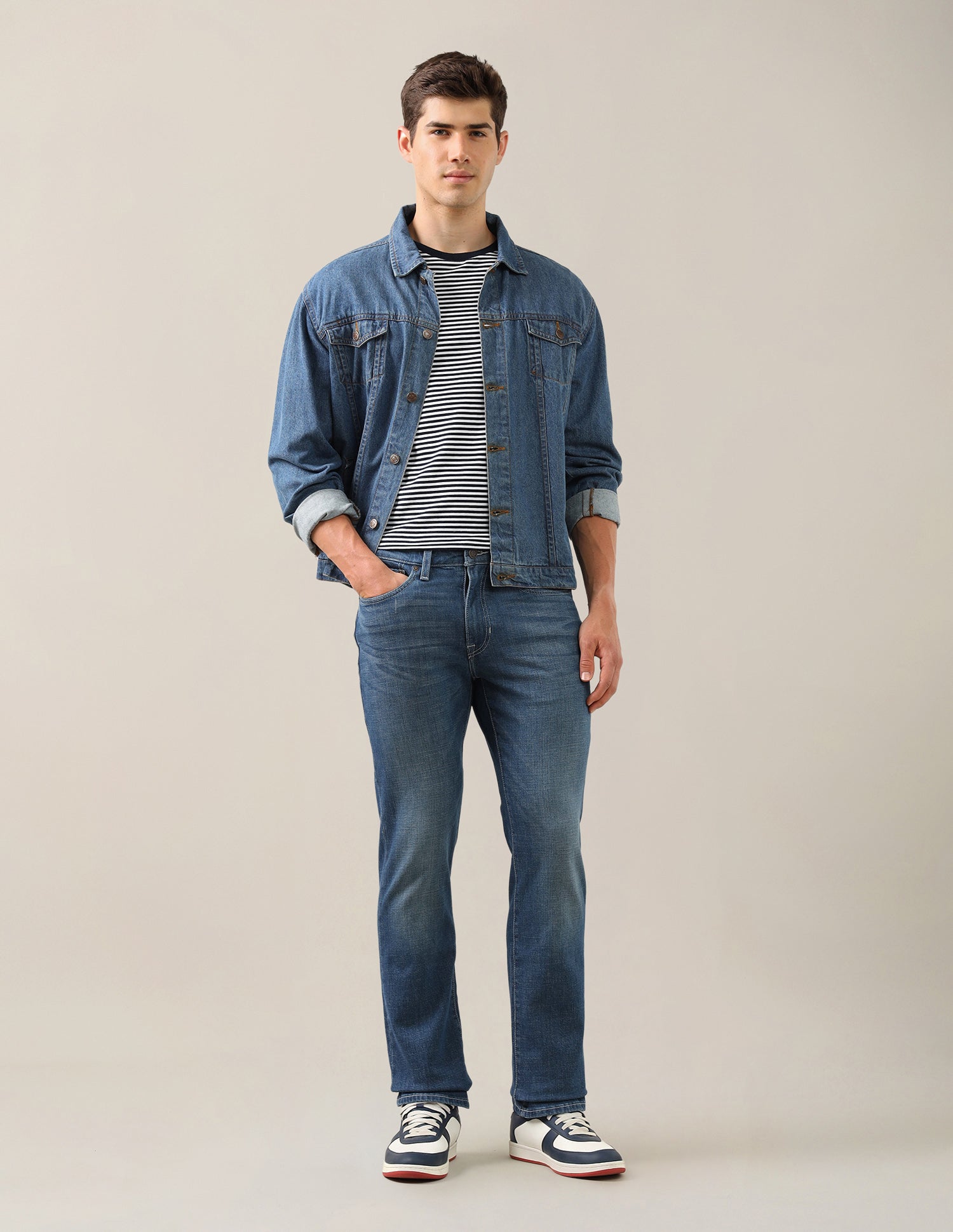 Harold Slim Straight Fit Blue Jeans Blue - U.S. Polo Assn. India | Large