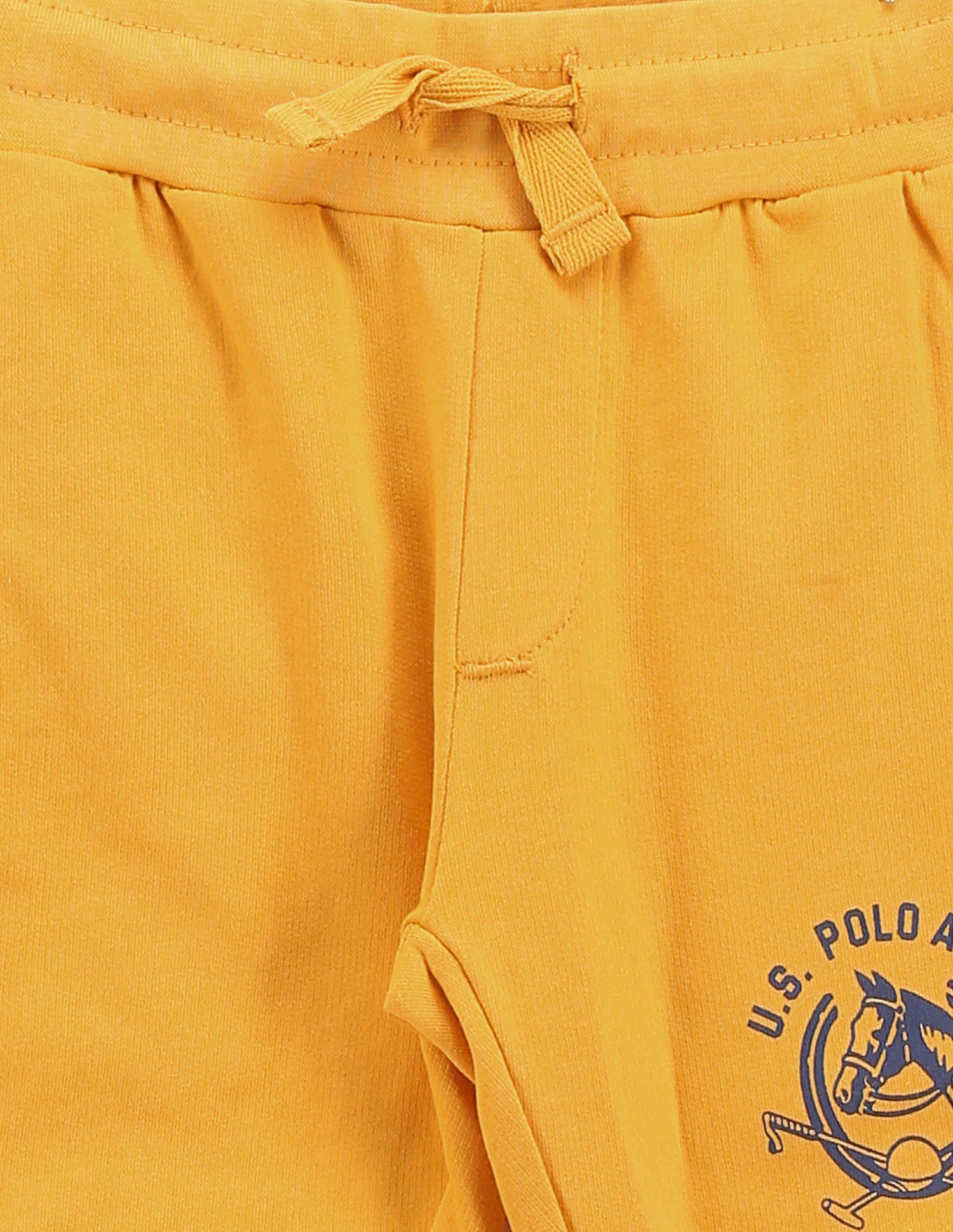 Boys Solid Logo Joggers Mustard - U.S. Polo Assn. India | Large