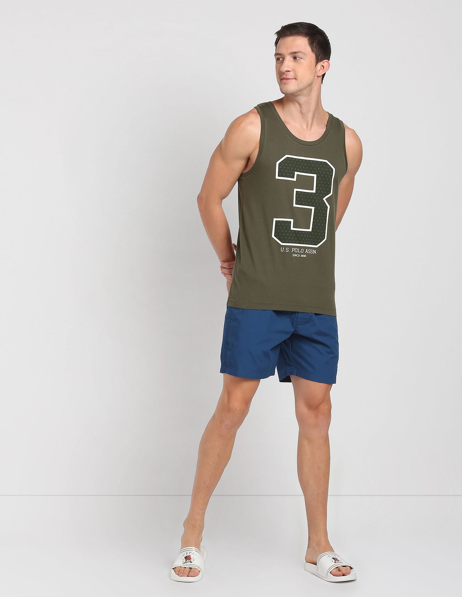 Cotton Comfort Fit I617 Vest - Pack Of 1 Olive - U.S. POLO ASSN. | Large