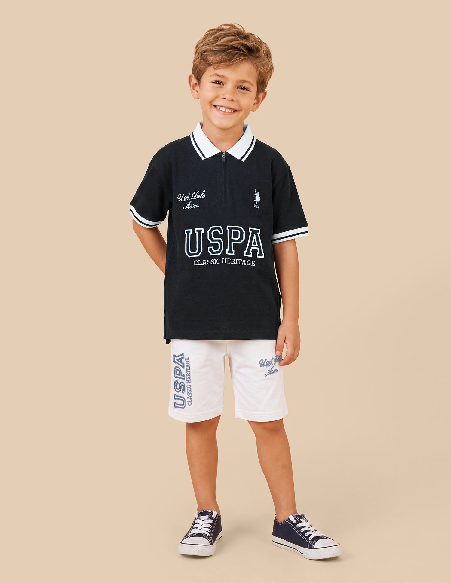 Brand Embroidered Regular Fit Polo Shirt Navy - U.S. Polo Assn. India | Large