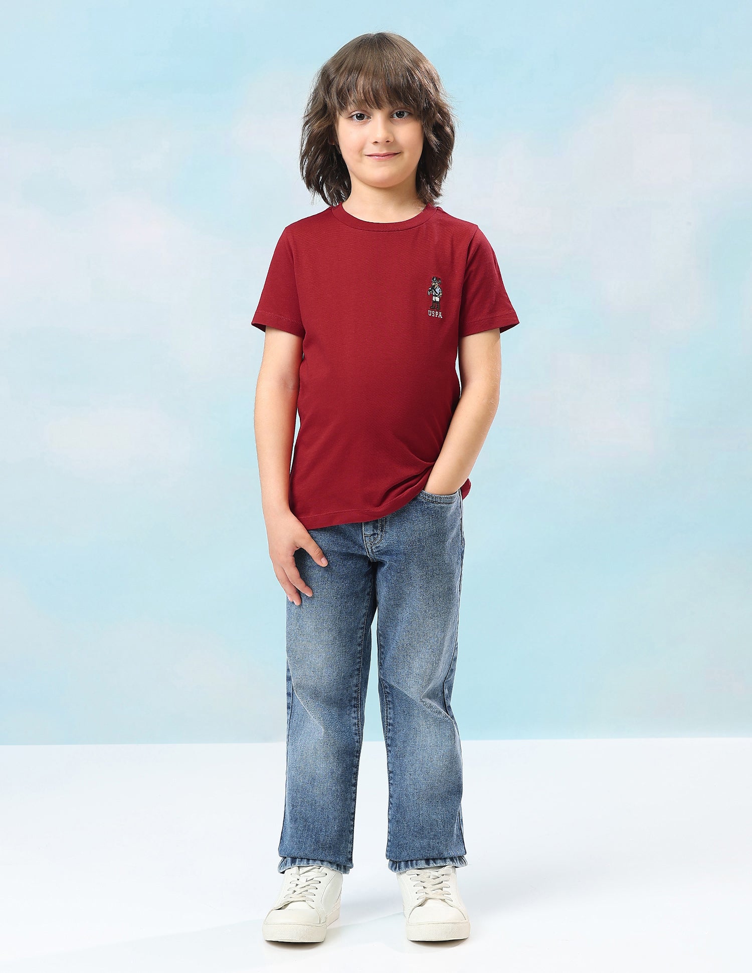 Solid Regular Fit T-Shirt Red - U.S. Polo Assn. India | Large