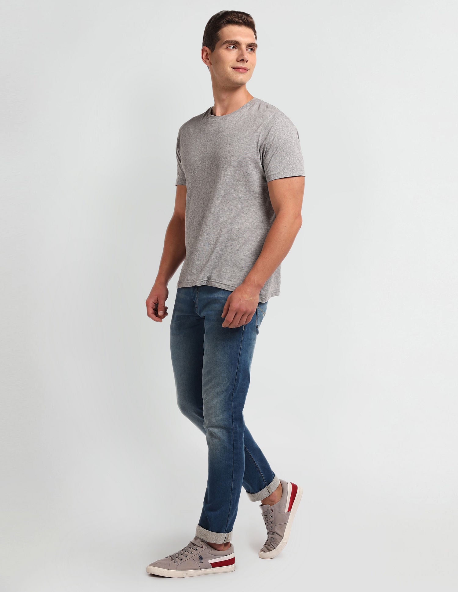 Brandon Slim Tapered Fit Blue Jeans Blue - U.S. Polo Assn. India | Large