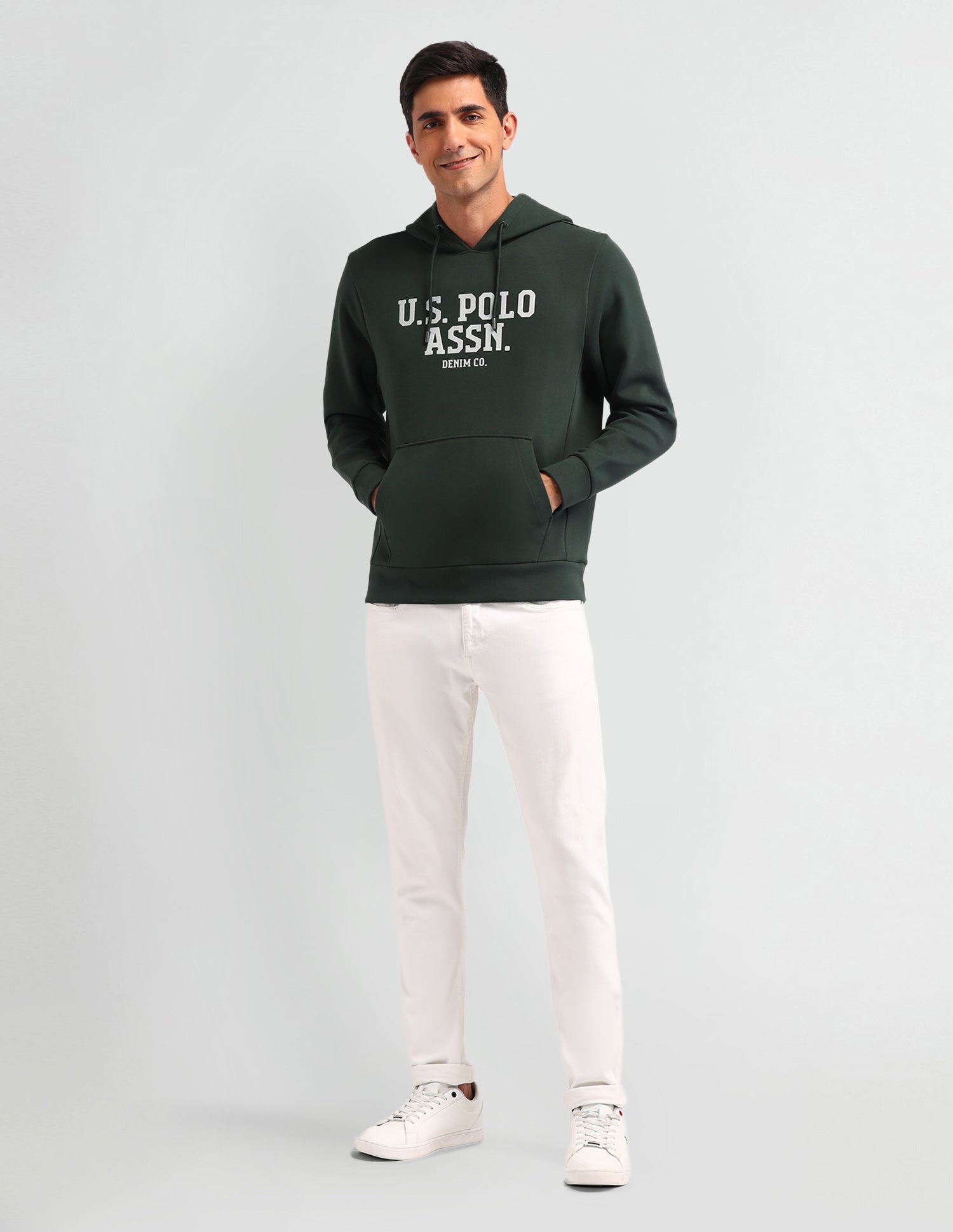 Brand Printed Regular Fit Sweatshirt Bay Green - U.S. Polo Assn. India | Large