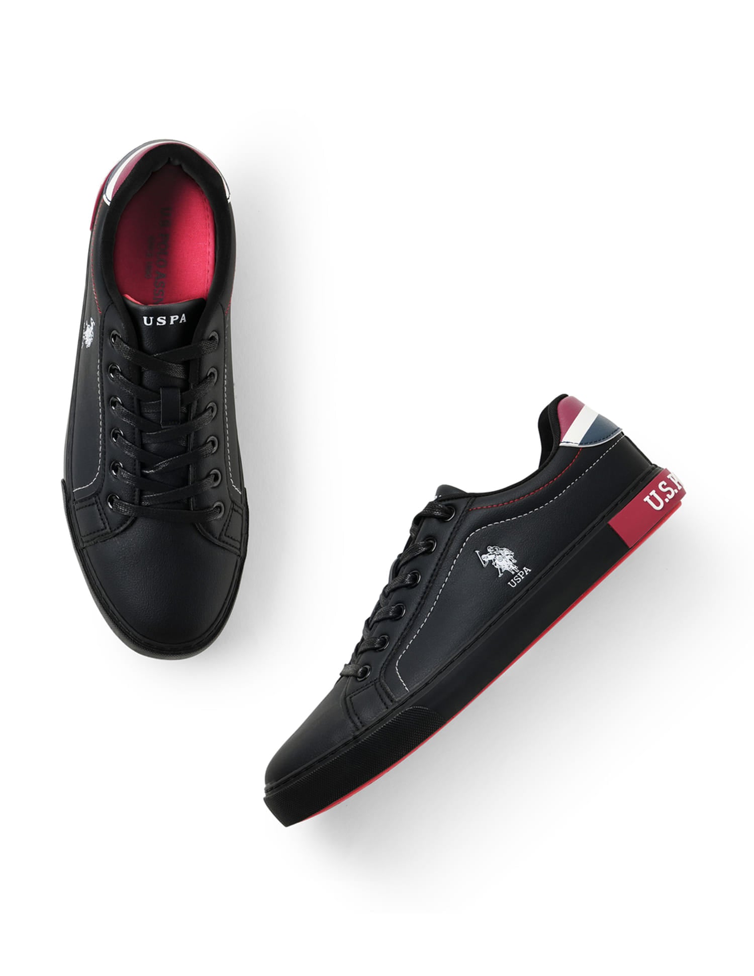 Men Solid Rojas 5.0 Sneakers Black - U.S. Polo Assn. India | Large