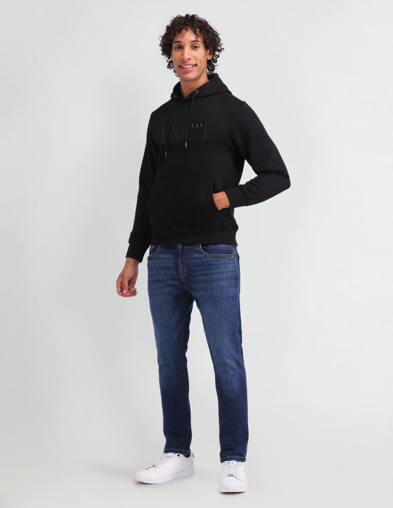 Brand Printed Hooded Sweatshirt Green - U.S. POLO ASSN. | Large