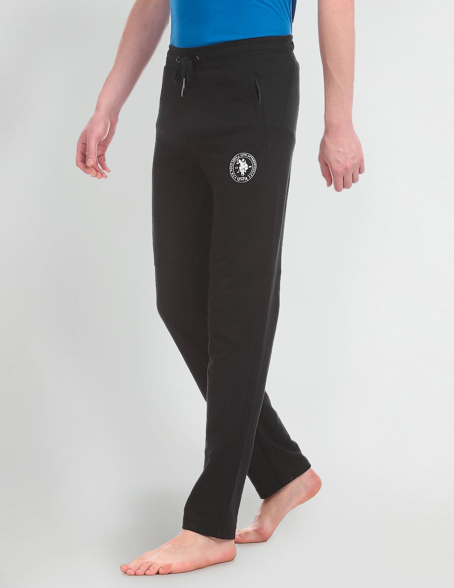 Solid Tri Blend I684 Lounge Track Pants - Pack Of 1 Black - U.S. POLO ASSN. | Large