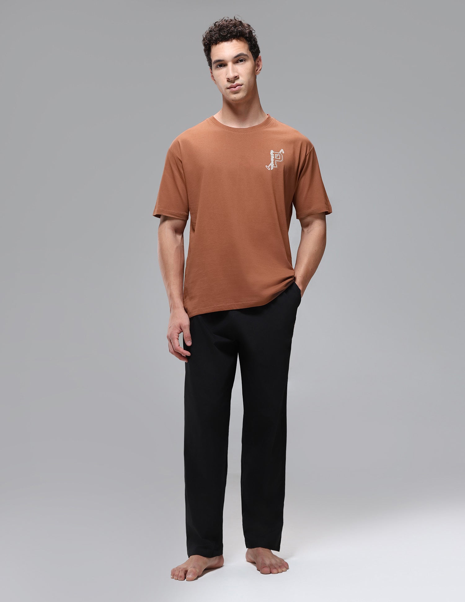 Regular Shape Retention OEE16 Lounge T-Shirt Glazed Ginger - U.S. Polo Assn. India | Large