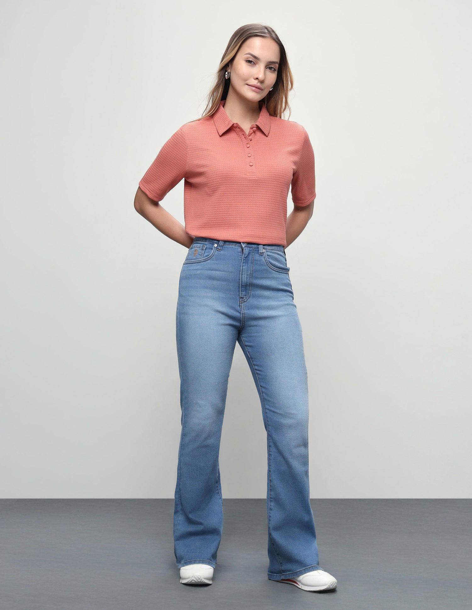 High Rise Bootcut Fit Jeans Blue - U.S. Polo Assn. India | Large