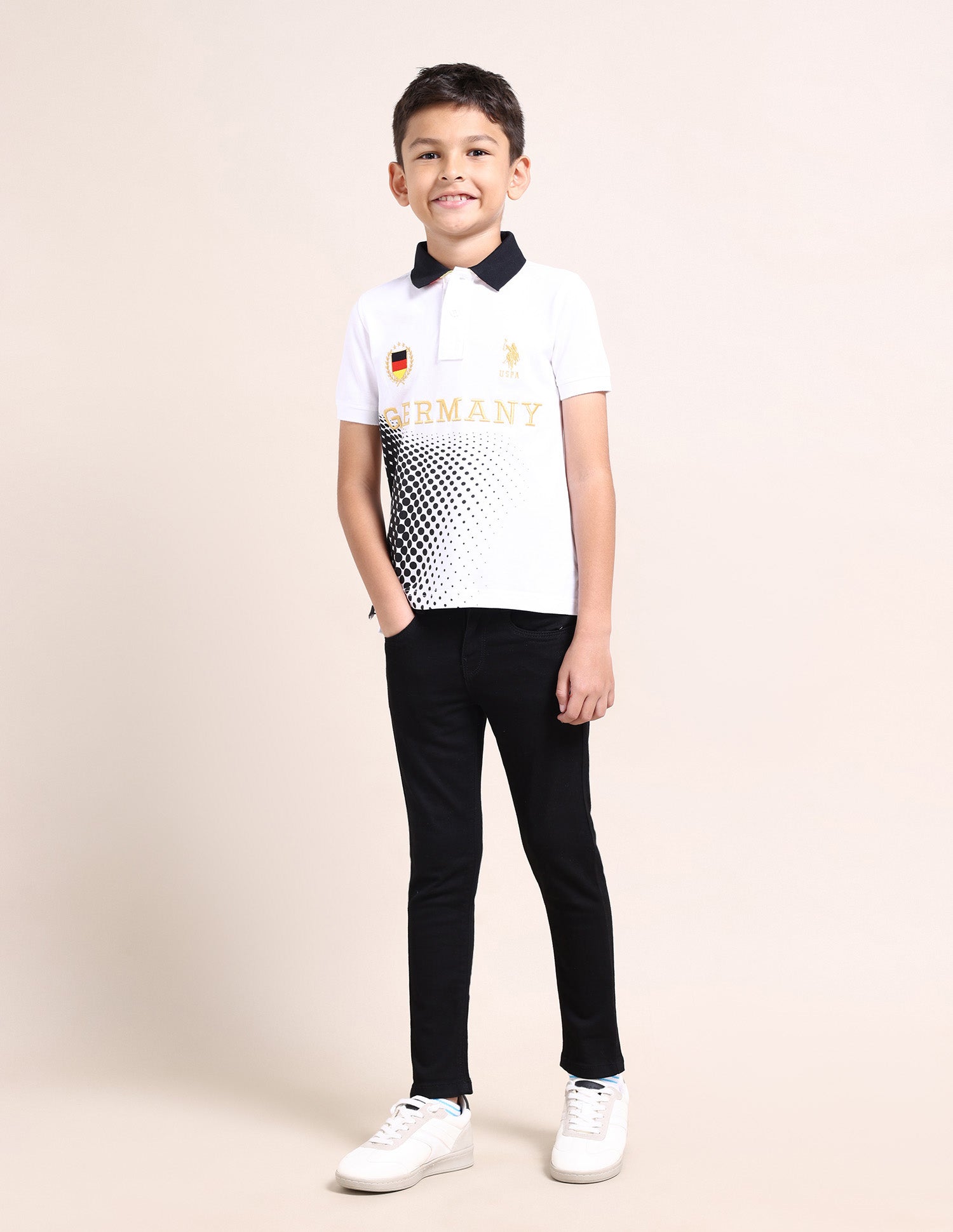 Boys Embroidered Polo Shirt White - U.S. Polo Assn. India | Large