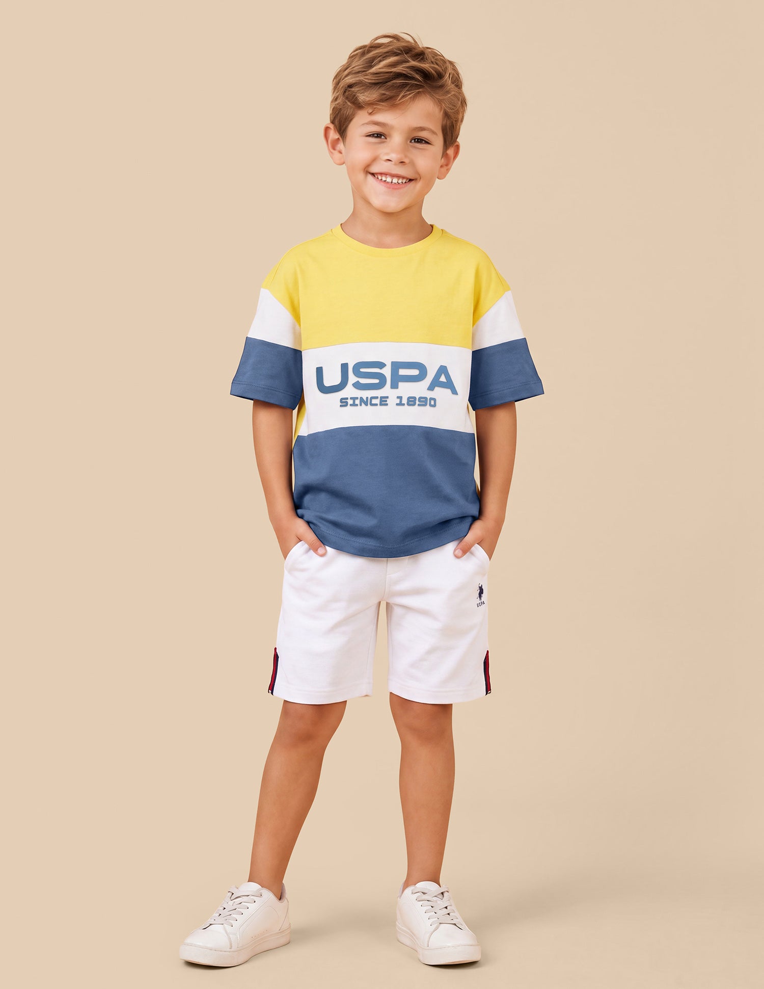 Brand Printed Oversized Fit T-Shirt Yellow - U.S. Polo Assn. India | Large