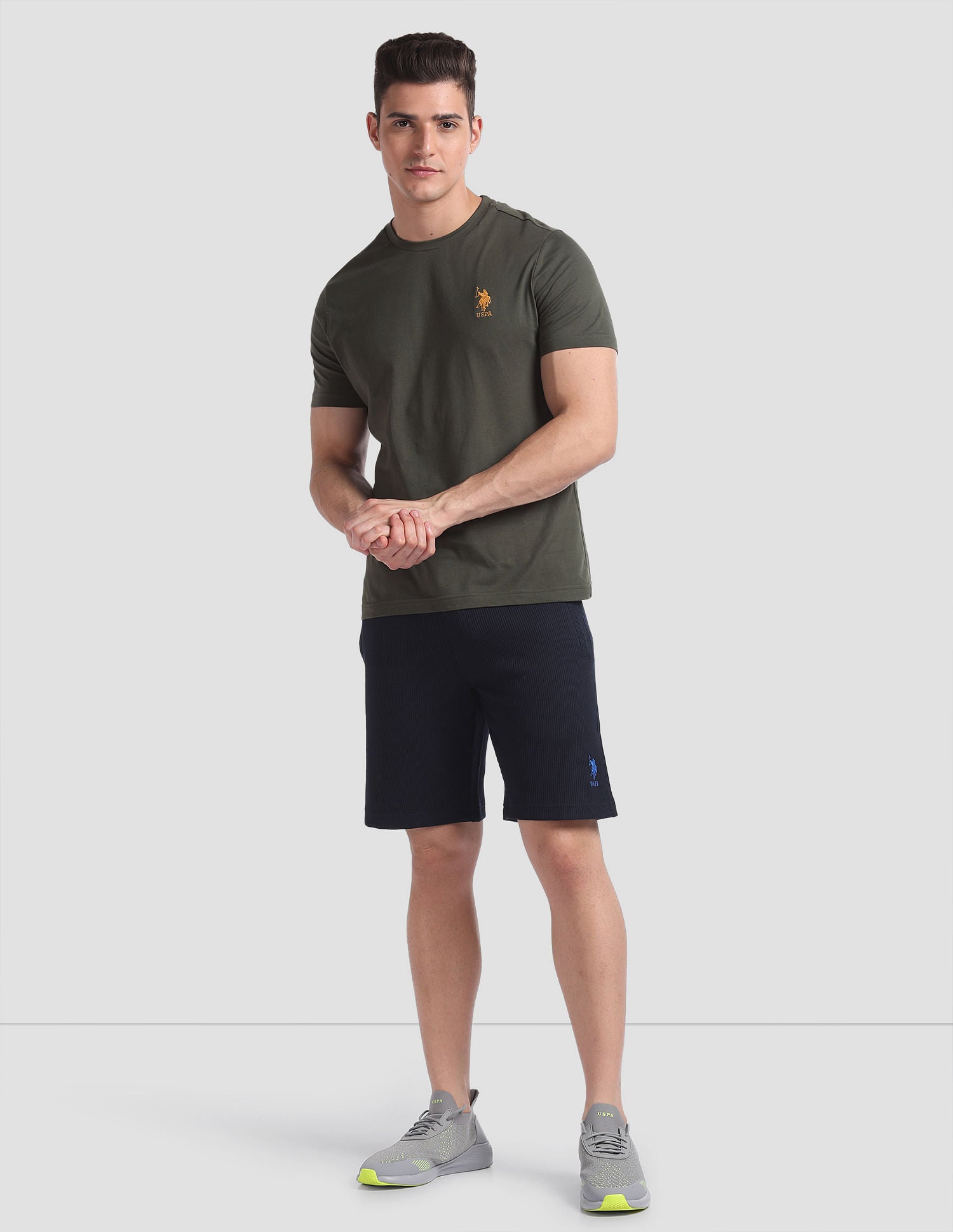 Waffle Knit Textured LS005 Lounge Shorts - Pack Of 1 Navy - U.S. POLO ASSN. | Large