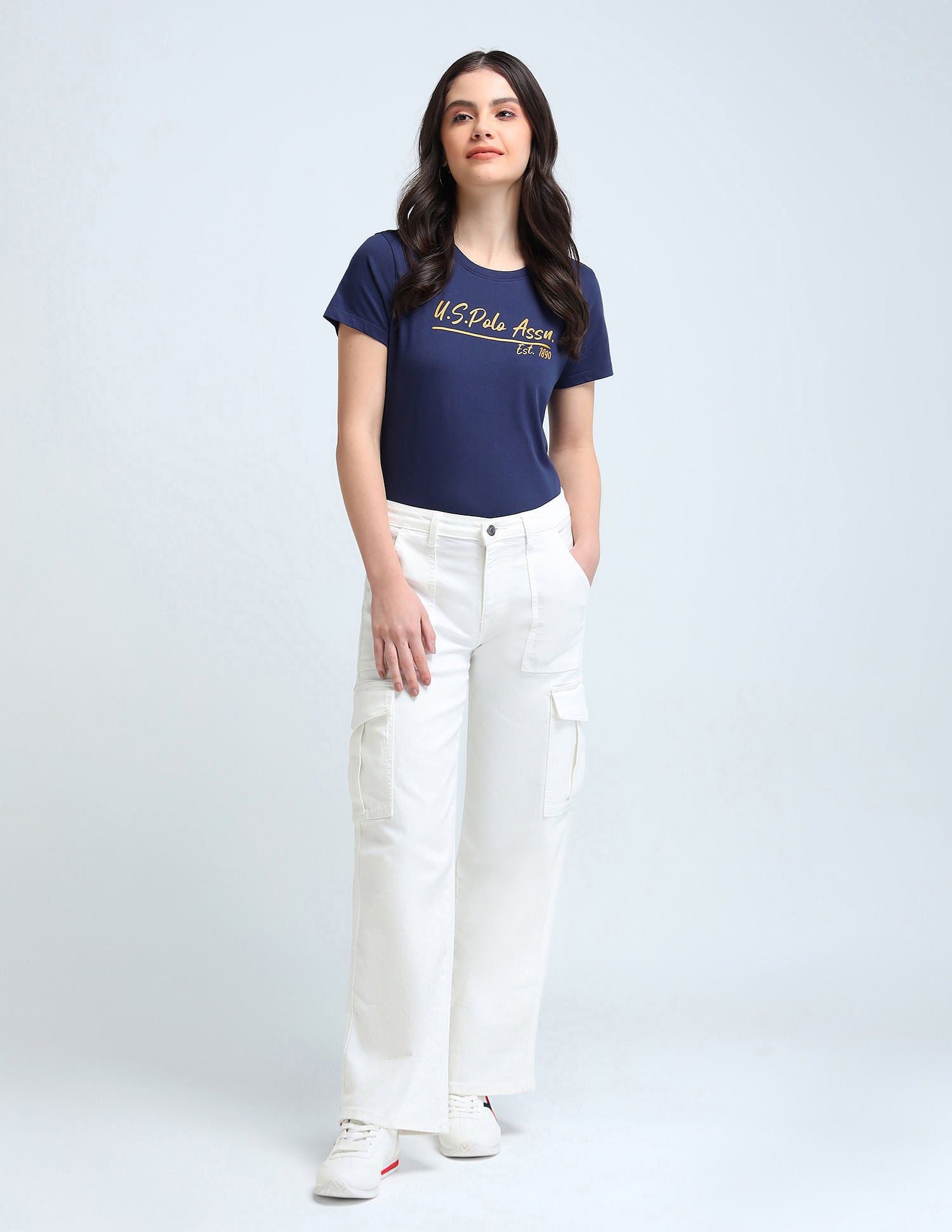 Pure Cotton Brand Print T-Shirt Navy - U.S. POLO ASSN. | Large