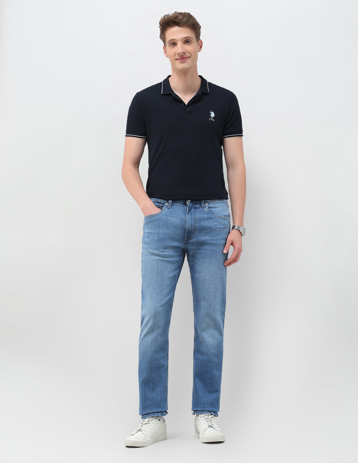 Connor Bootcut Fit Blue Jeans Blue - U.S. POLO ASSN. | Large