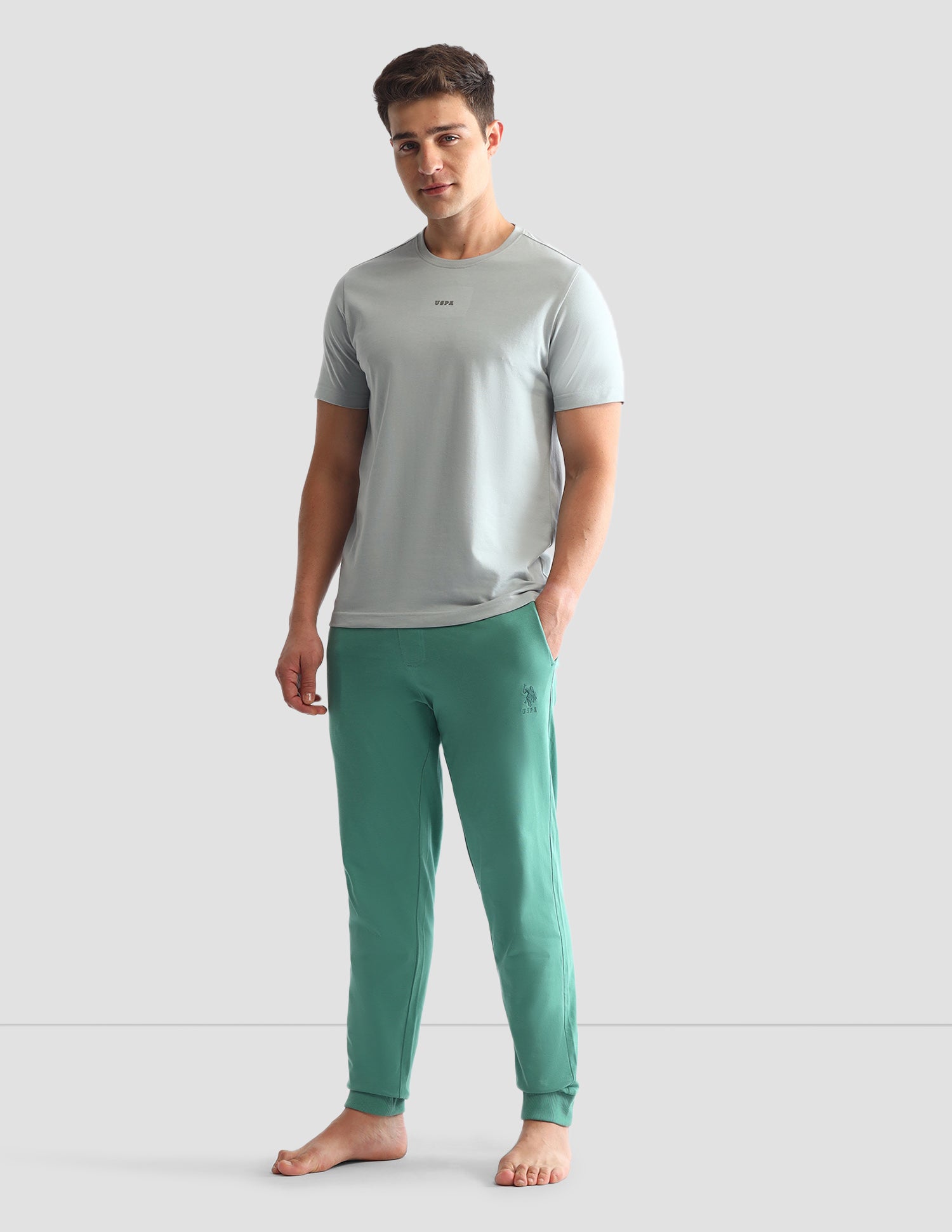 Round Neck Solid Loungewear T-Shirt Pageant Blue - U.S. POLO ASSN. | Large