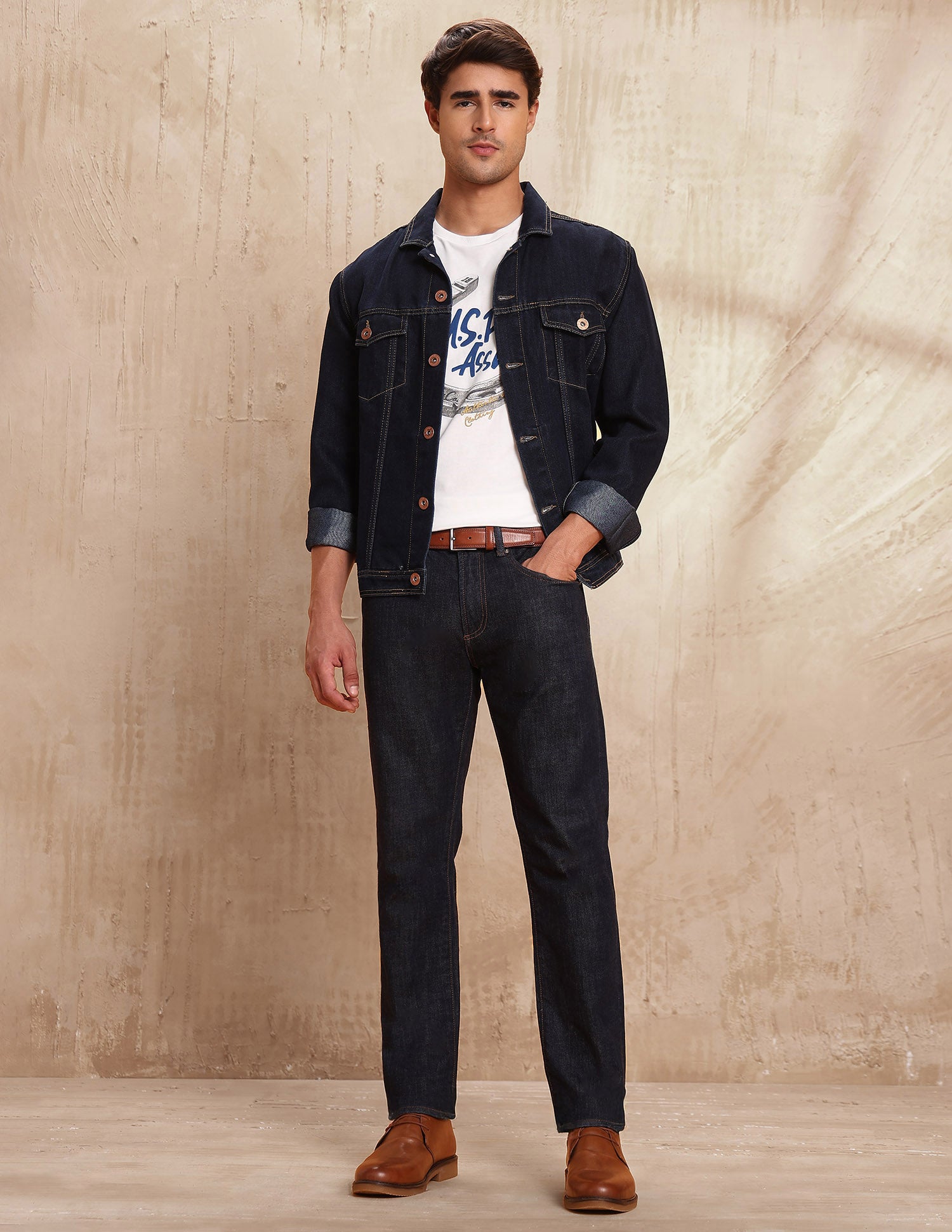 Graphic Brand Printed Muscle Fit T-Shirt Ivory - U.S. POLO ASSN. | Large