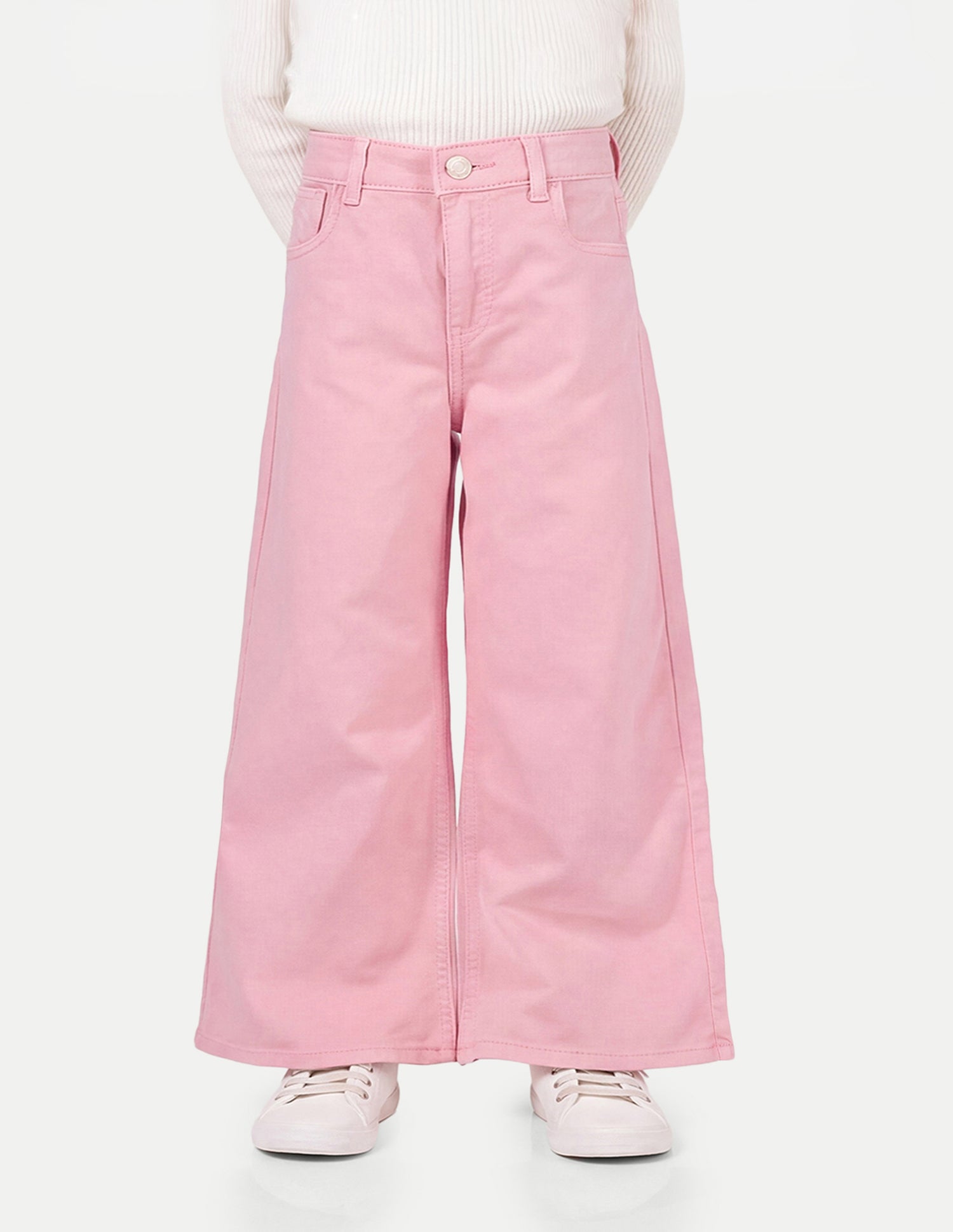 Wide Leg Fit Pink Jeans Pink - U.S. Polo Assn. India | Large