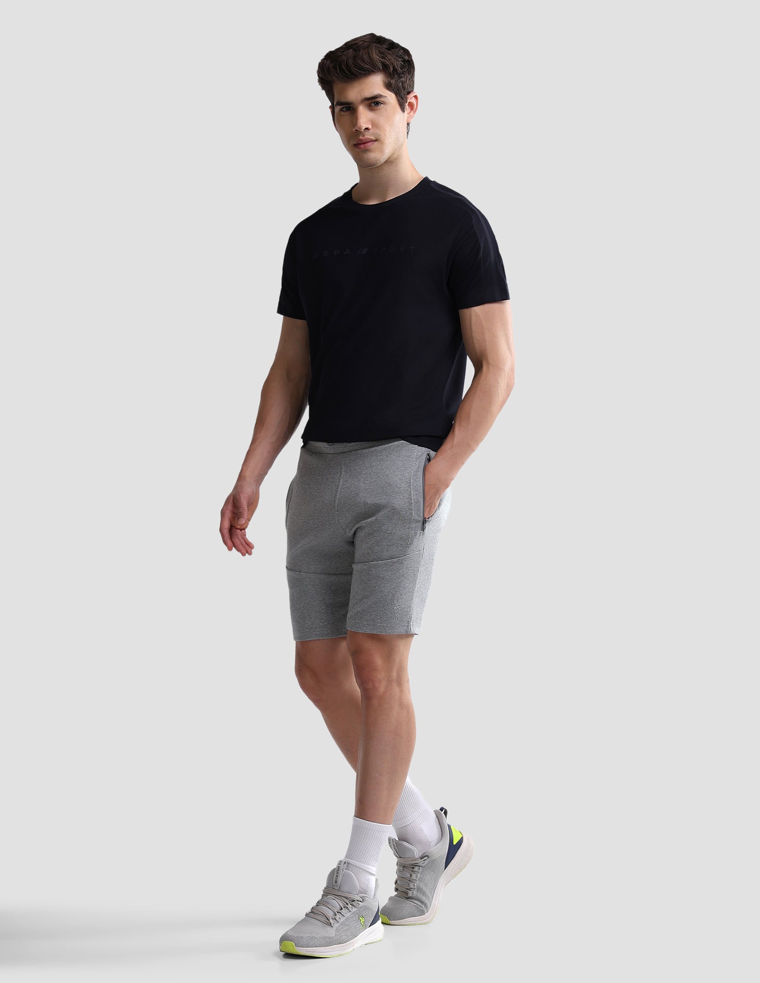 Solid Slim Fit Active T-Shirt Navy - U.S. Polo Assn. India | Large