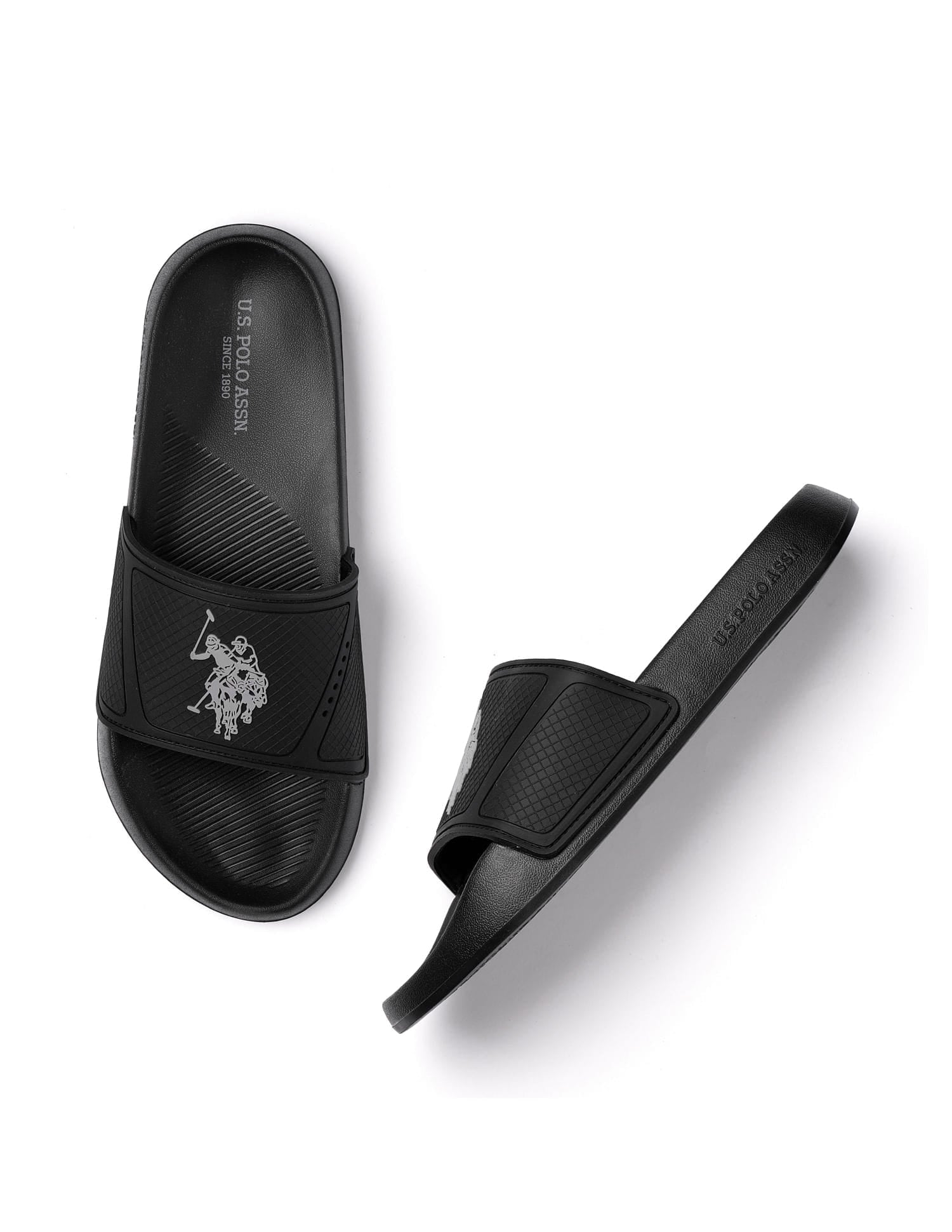 Men Phil Sliders Black - U.S. Polo Assn. India | Large