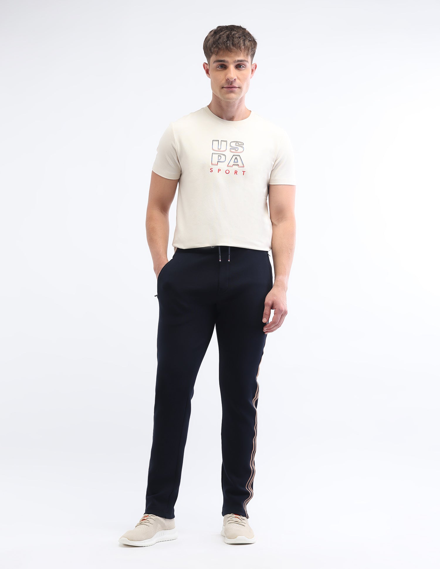 Slim Fit Gorpcore Track Pants Navy - U.S. Polo Assn. India | Large