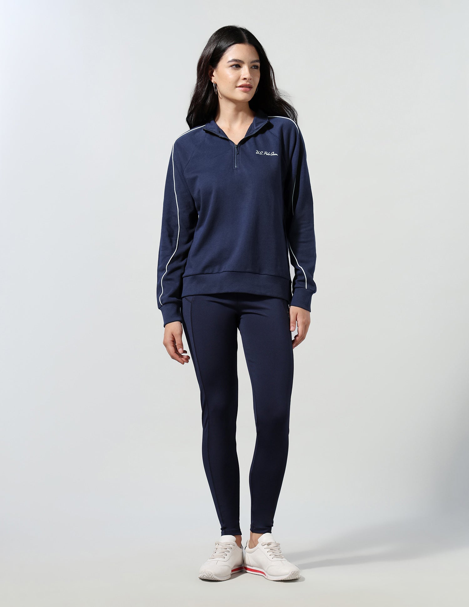 Solid Regular Fit Sweatshirt Navy - U.S. Polo Assn. India | Large