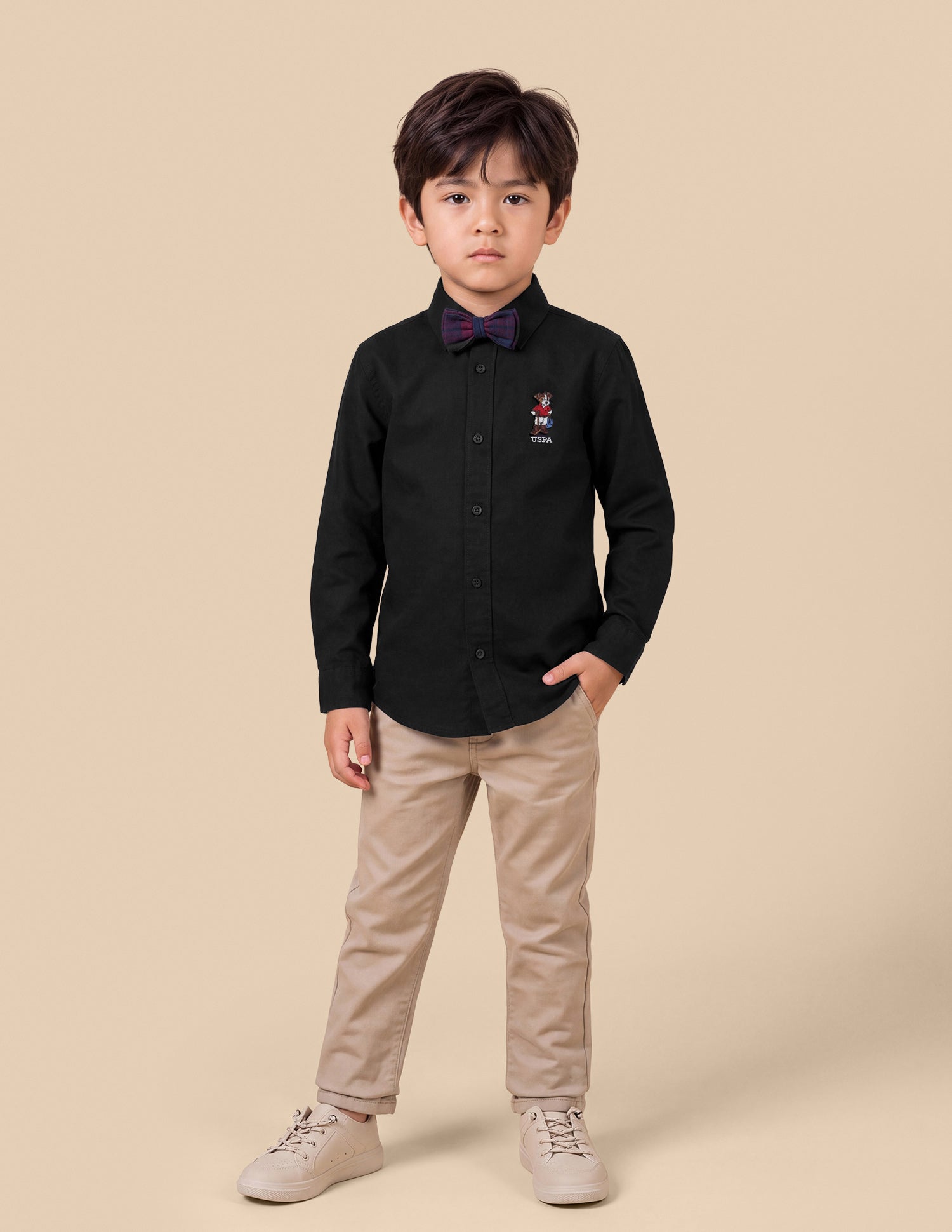 Regular Fit Oxford Shirt Black - U.S. Polo Assn. India | Large
