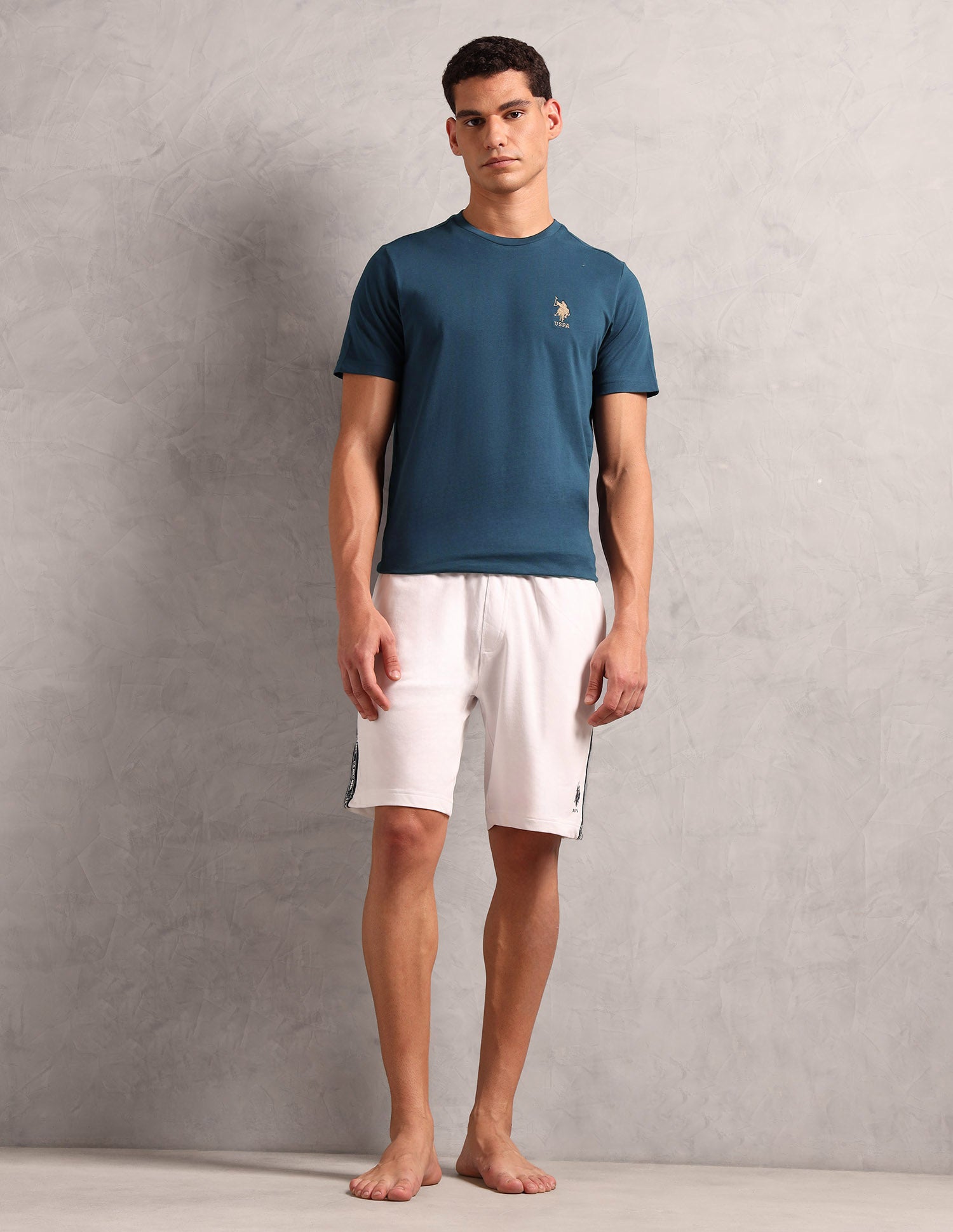 Pure Cotton Comfort Fit I633 Lounge T-Shirt - Pack Of 1 Teal - U.S. POLO ASSN. | Large