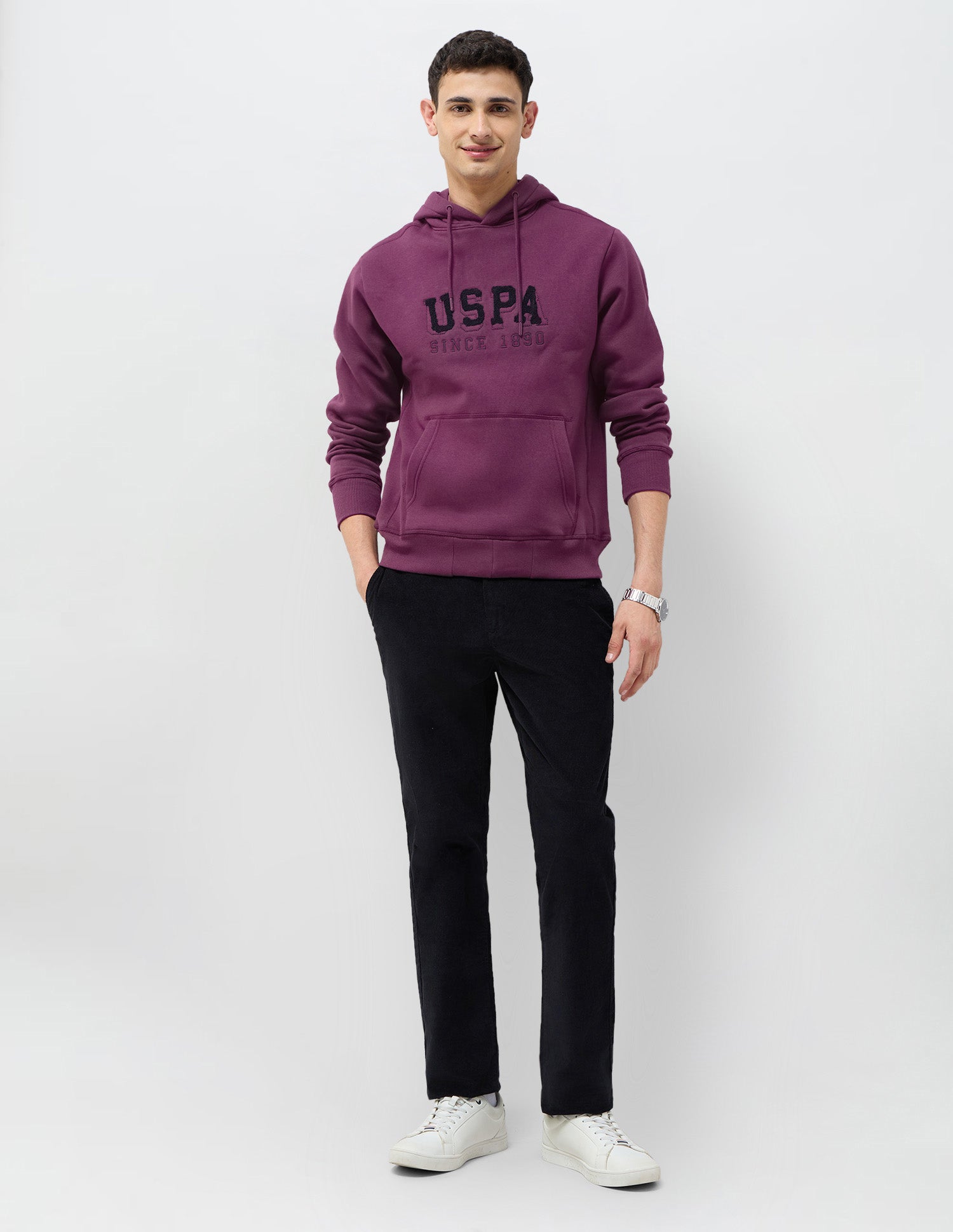 Brand Embroidered Regular Fit Sweatshirt Violet - U.S. POLO ASSN. | Large