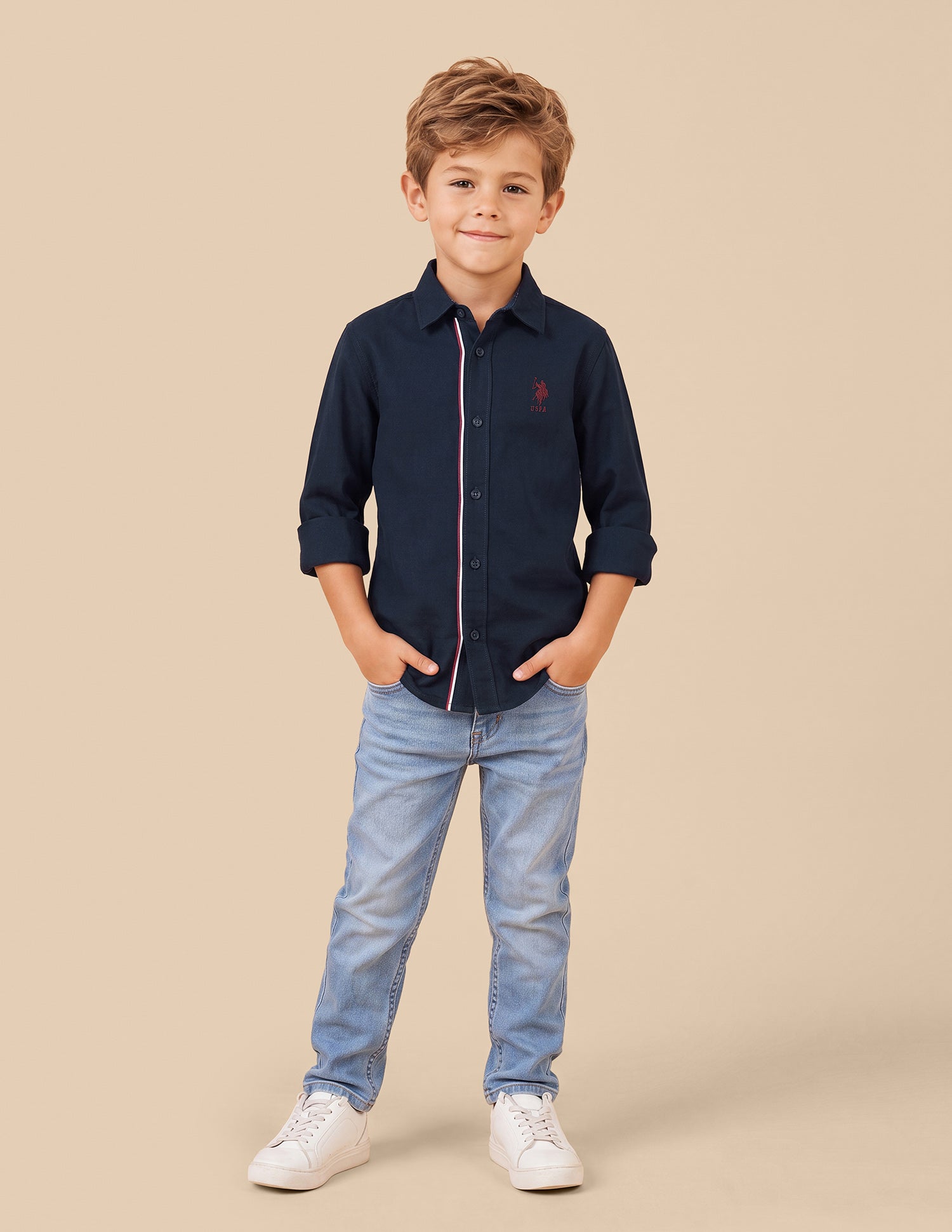 Oxford Regular Fit Shirt Navy - U.S. Polo Assn. India | Large