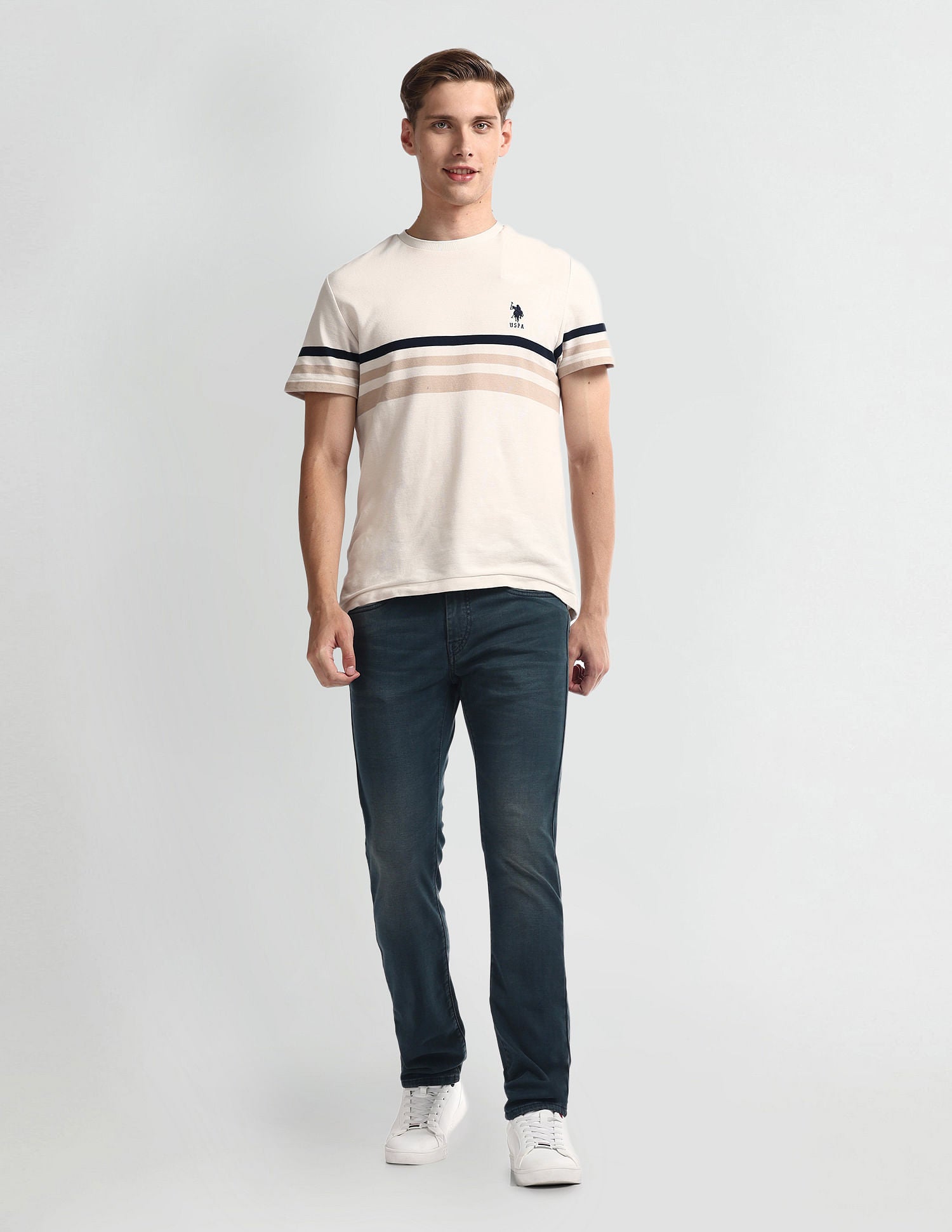 Regallo Skinny Fit Blue Jeans Blue - U.S. Polo Assn. India | Large