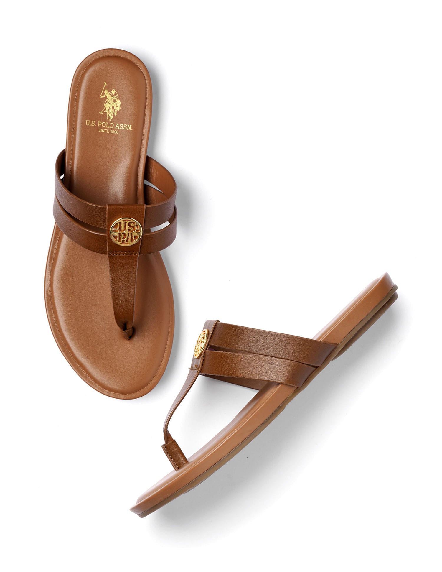 Micky Tan Lightweight Footbed Flats Tan - U.S. Polo Assn. India | Large