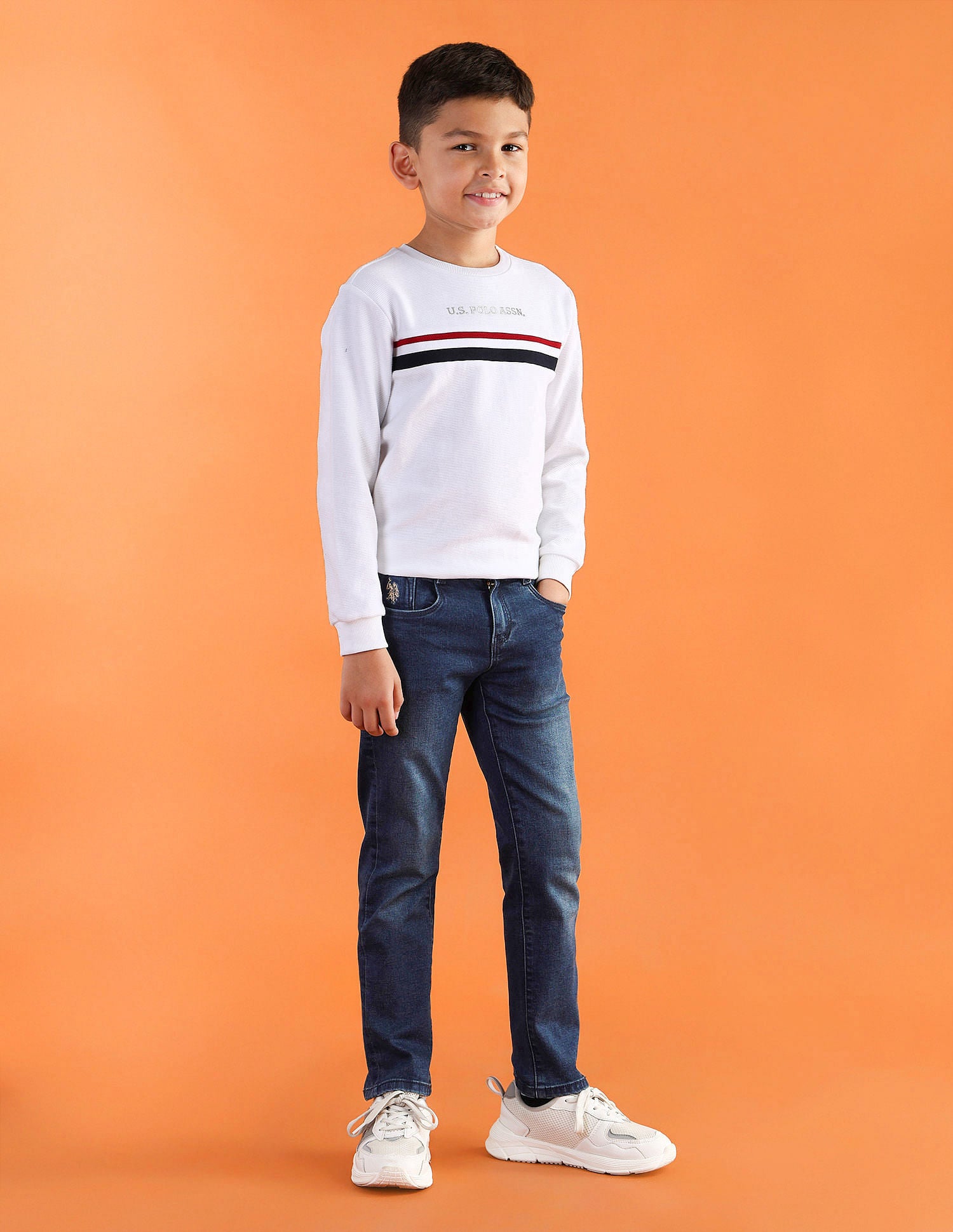 Slim fit Solid Jeans Dark Blue - U.S. POLO ASSN. | Large