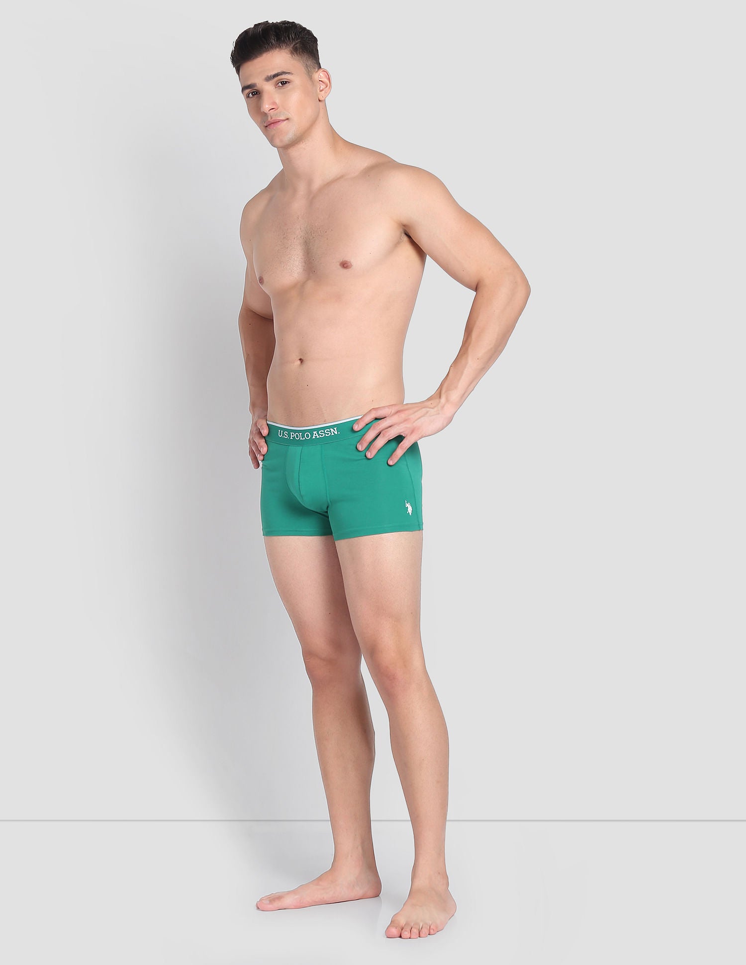 Mid Rise ET004 Trunks - Pack Of 3 Black, Green And Navy - U.S. POLO ASSN. | Large