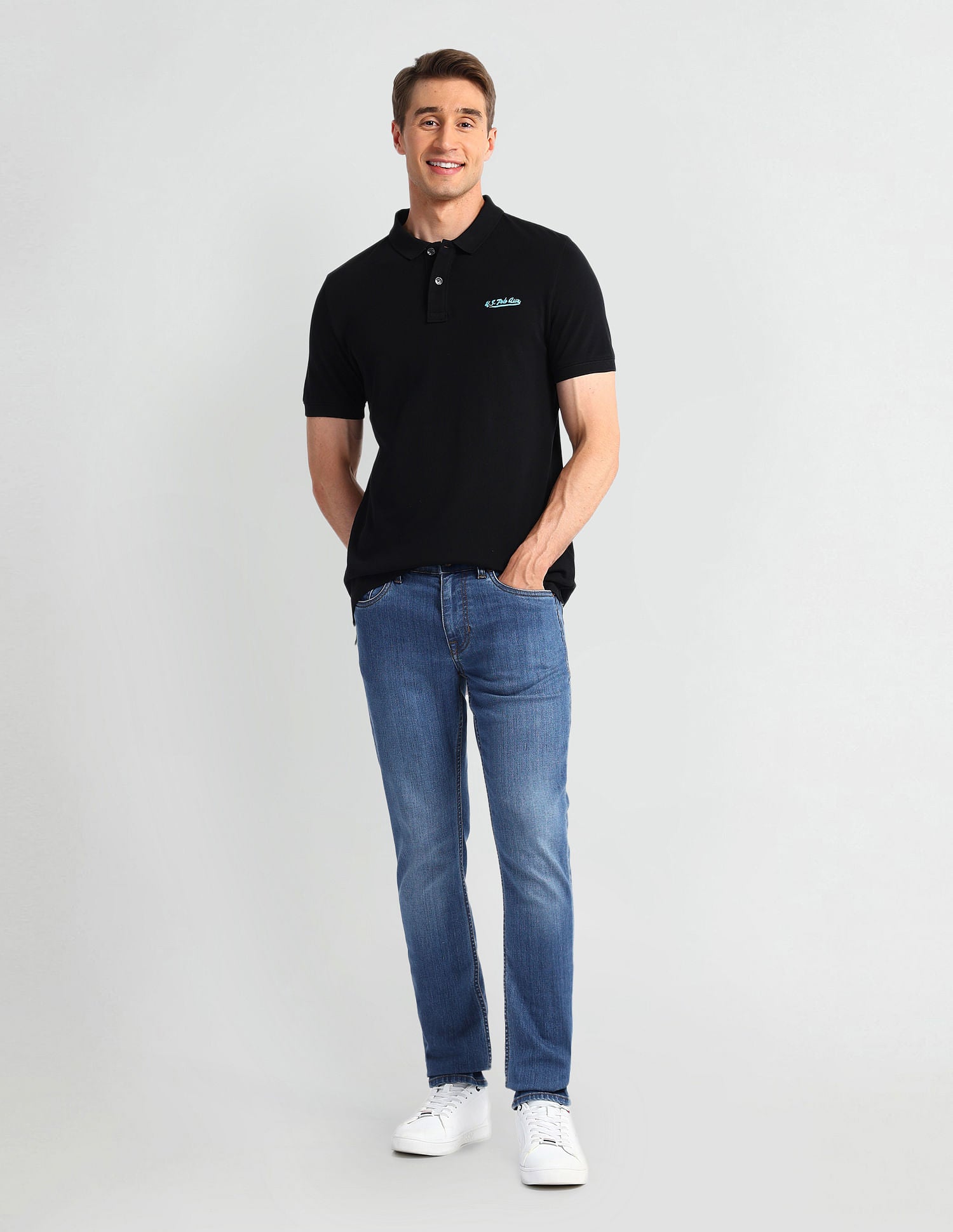 Brandon Slim Fit Blue Jeans Blue - U.S. Polo Assn. India | Large