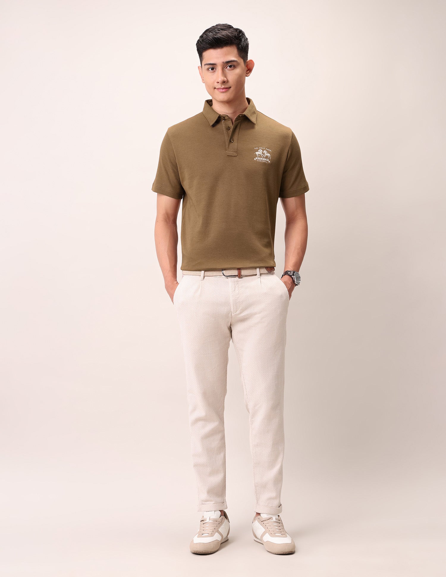Muscle Fit Outdoor Polo Shirt Brown - U.S. Polo Assn. India | Large