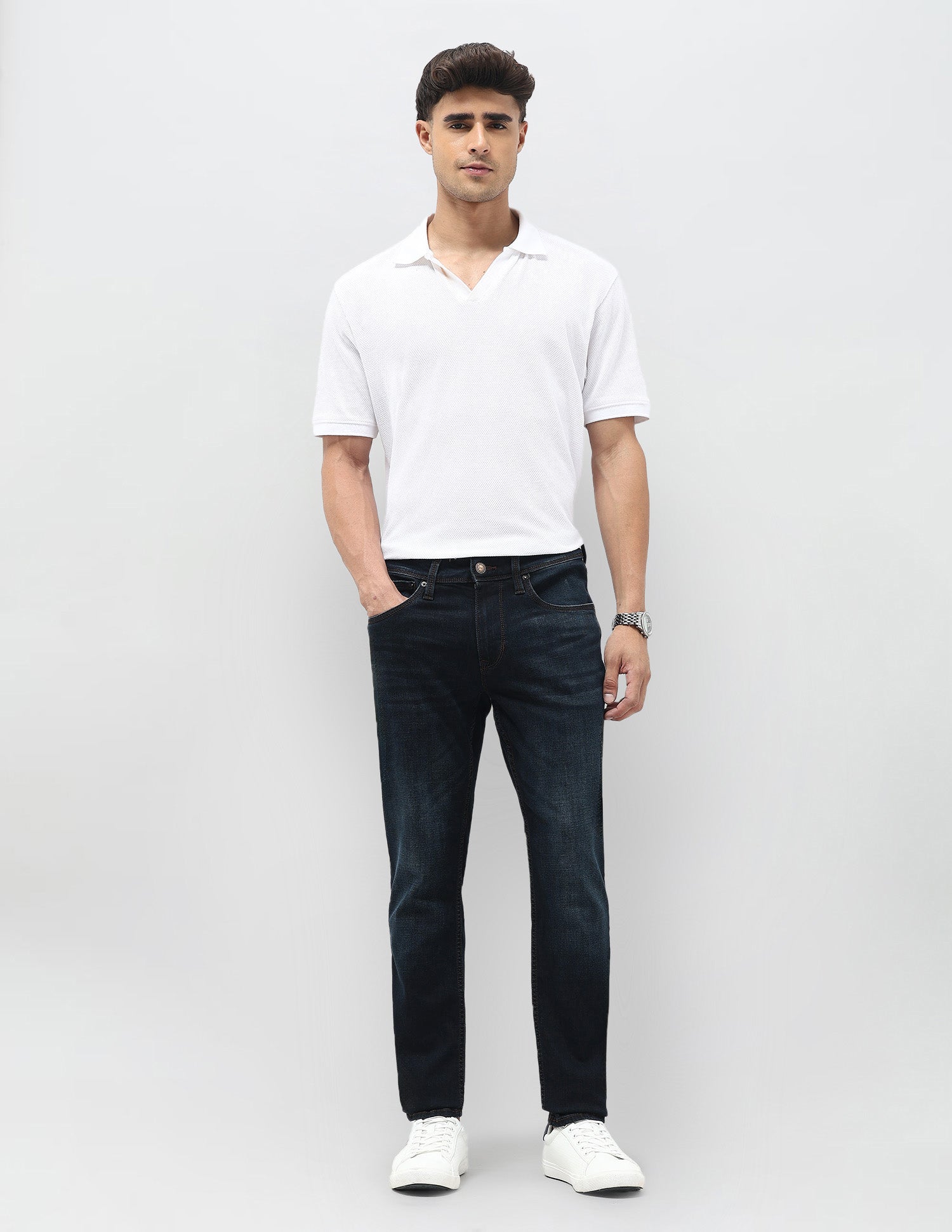 Brandon Slim Tapered Fit Blue Jeans Dark Blue - U.S. POLO ASSN. | Large