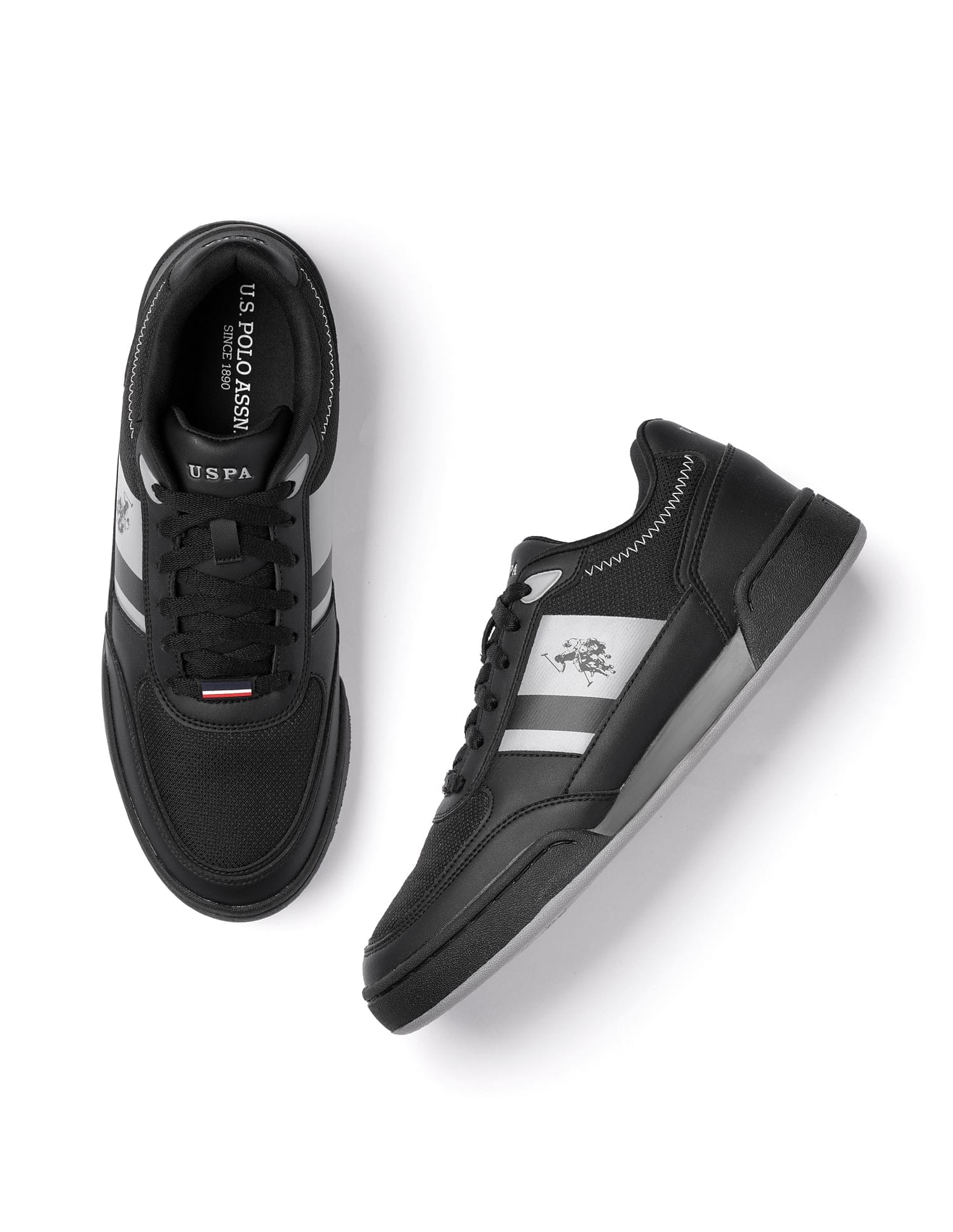 Luis Colourblocked Sneakers Black - U.S. Polo Assn. India | Large