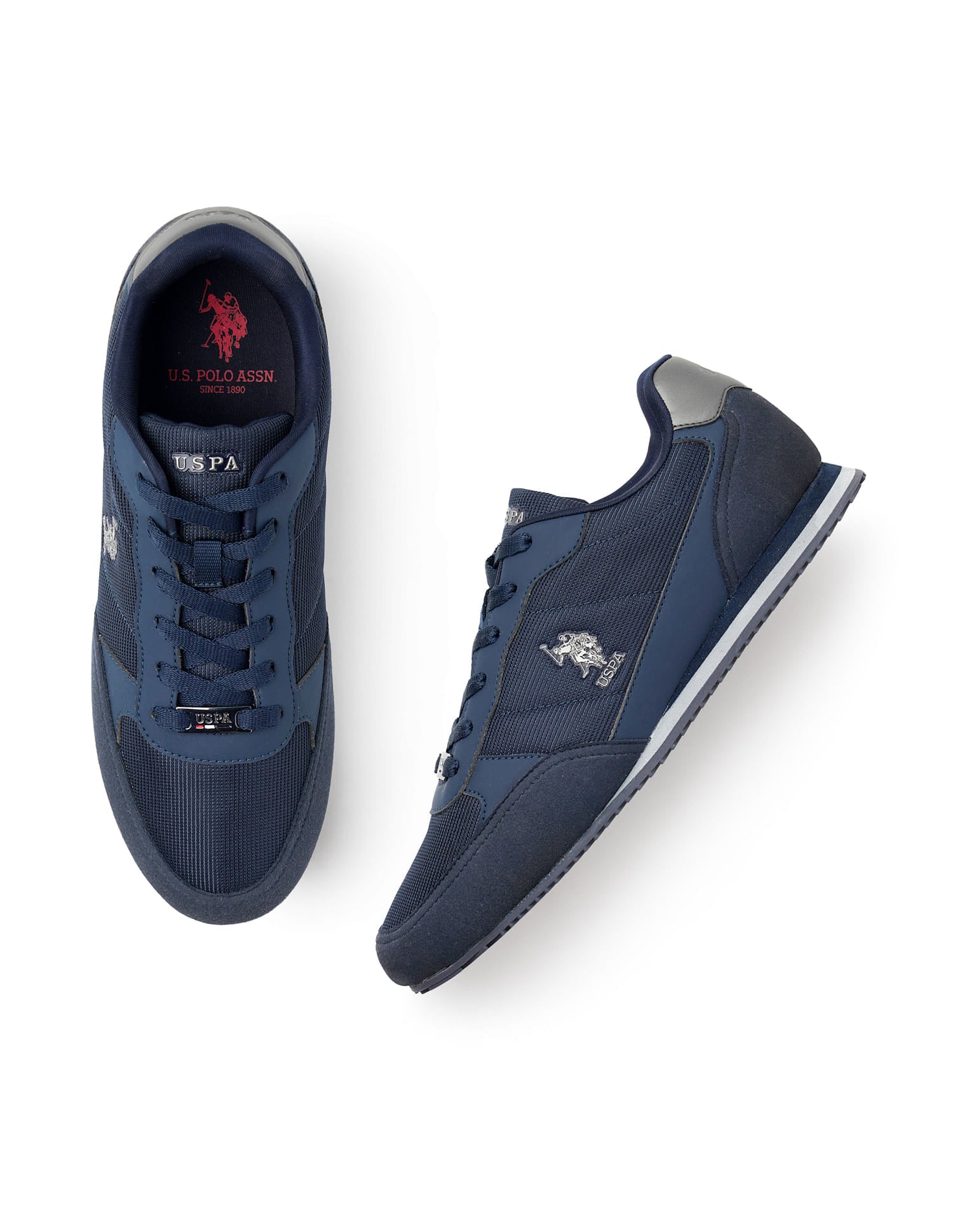 Men Eliza 2.0 Navy Work Casuals Lace Up Shoes Navy - U.S. Polo Assn. India | Large
