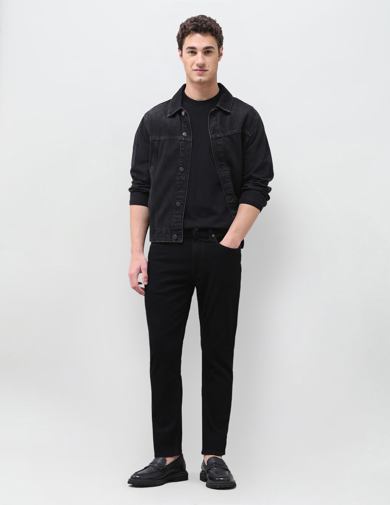 Solid Tapered Fit Jeans Black - U.S. Polo Assn. India | Large