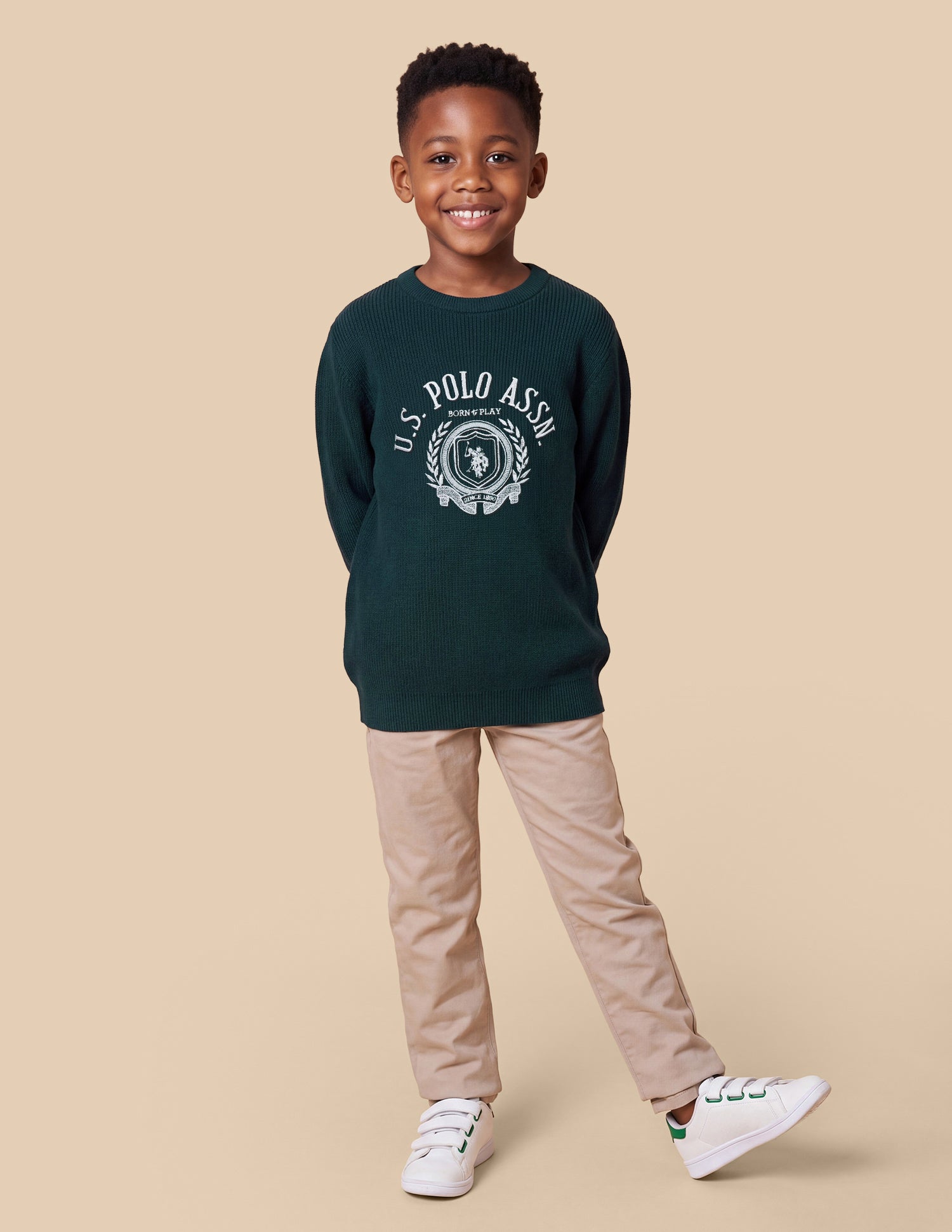 Brand Embroidered Regular Fit Sweater Green - U.S. Polo Assn. India | Large