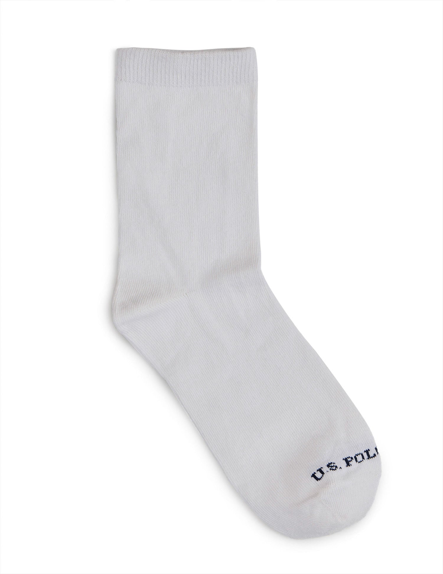 Boys Mid-Calf Length KS001 Socks - Pack Of 3 White - U.S. POLO ASSN. | Large