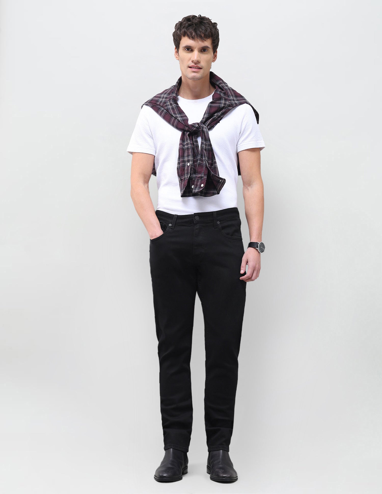 Brandon Slim-Tapered Fit Black Jeans Black - U.S. Polo Assn. India | Large