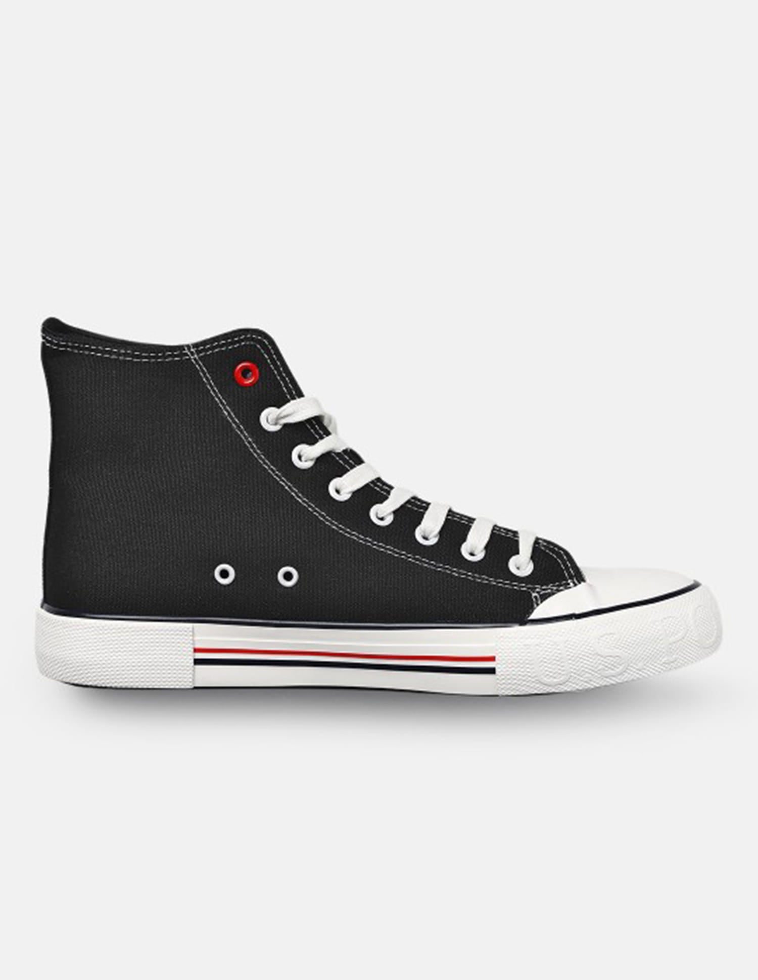 Men Vlair 2.0 Canvas Mid Top Casual Shoes Black - U.S. Polo Assn. India | Large
