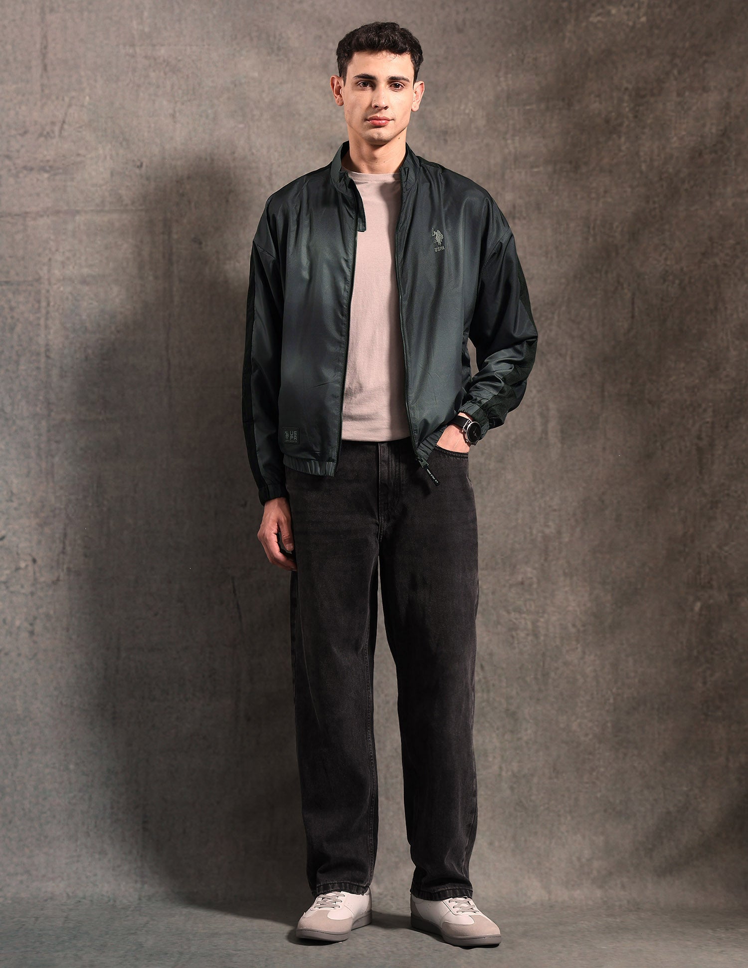 Black & Gold Regular Fit Jacket Dark Grey - U.S. POLO ASSN. | Large