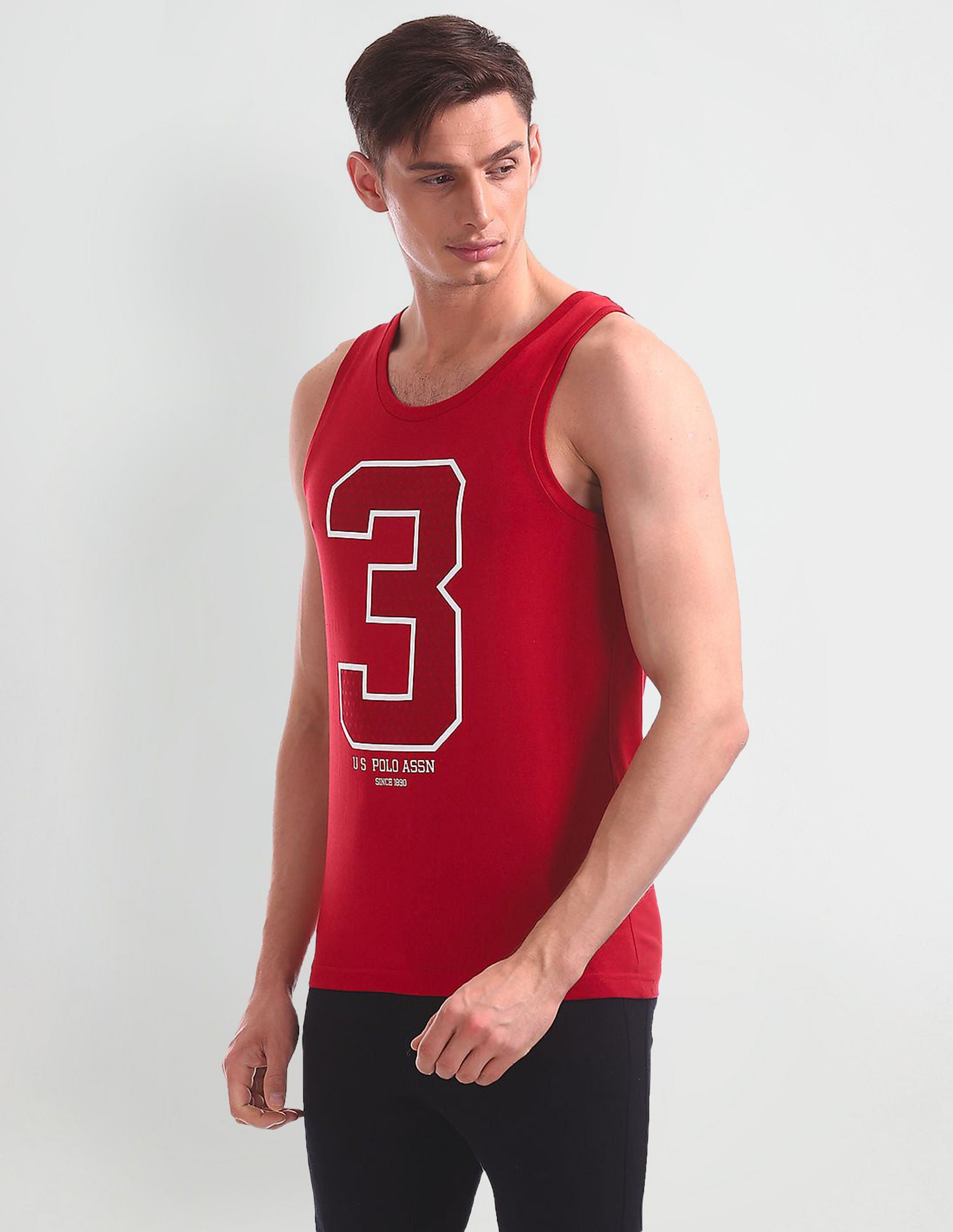 Cotton Comfort Fit I617 Vest - Pack Of 1 Red - U.S. POLO ASSN. | Large