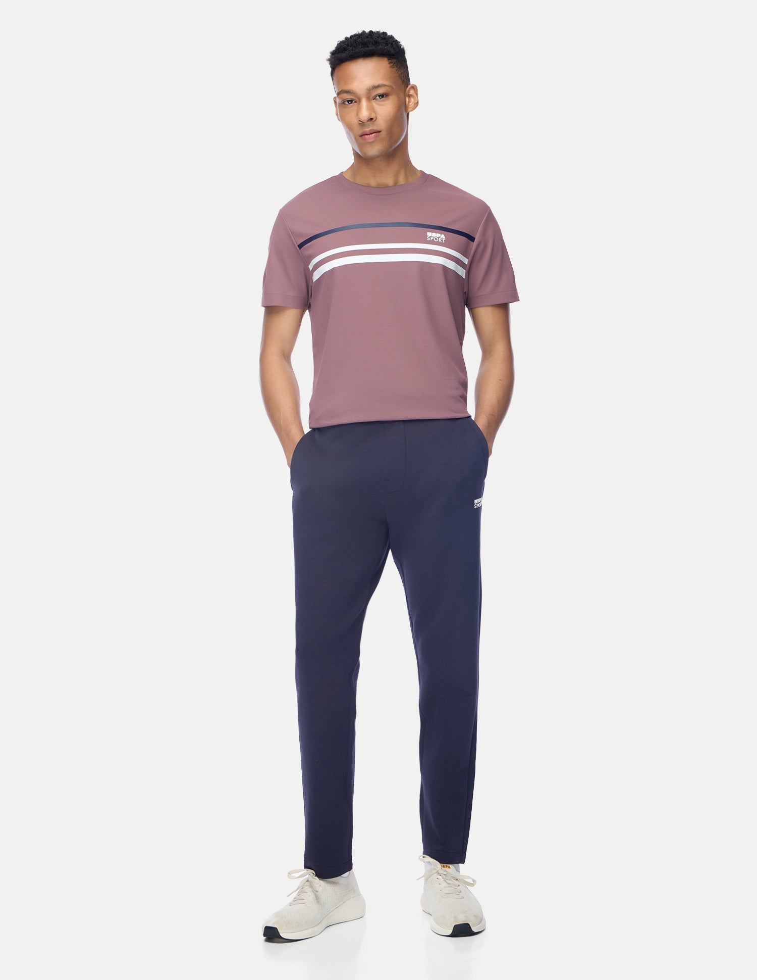 Horizontal Striped Regular Fit Active T-Shirt Lavender - U.S. Polo Assn. India | Large