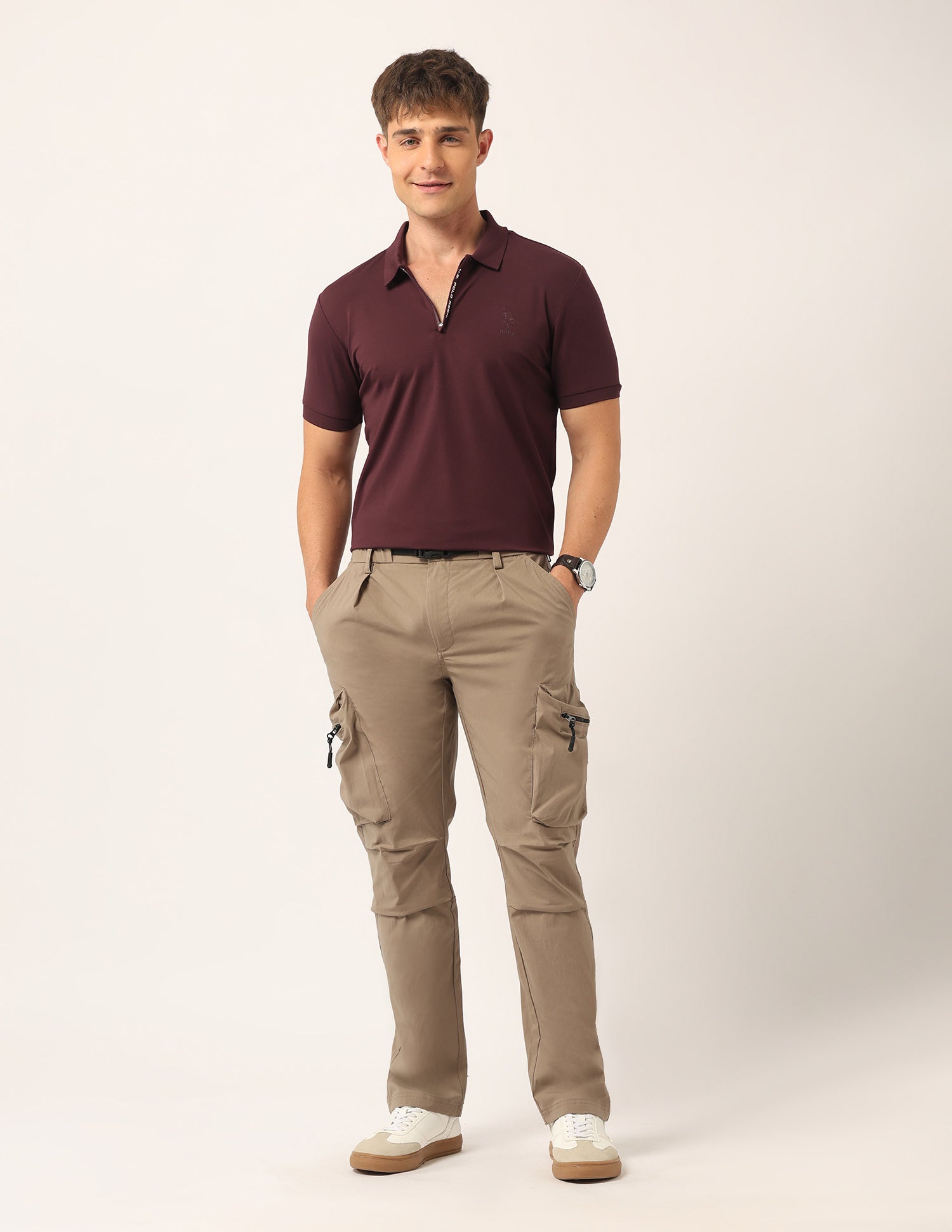 Solid Muscle Fit Polo Shirt Burgundy - U.S. Polo Assn. India | Large