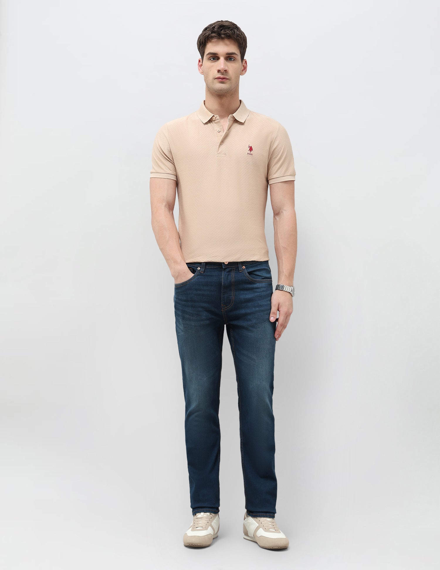 Harold Slim Straight Fit Blue Jeans Indigo - U.S. Polo Assn. India | Large