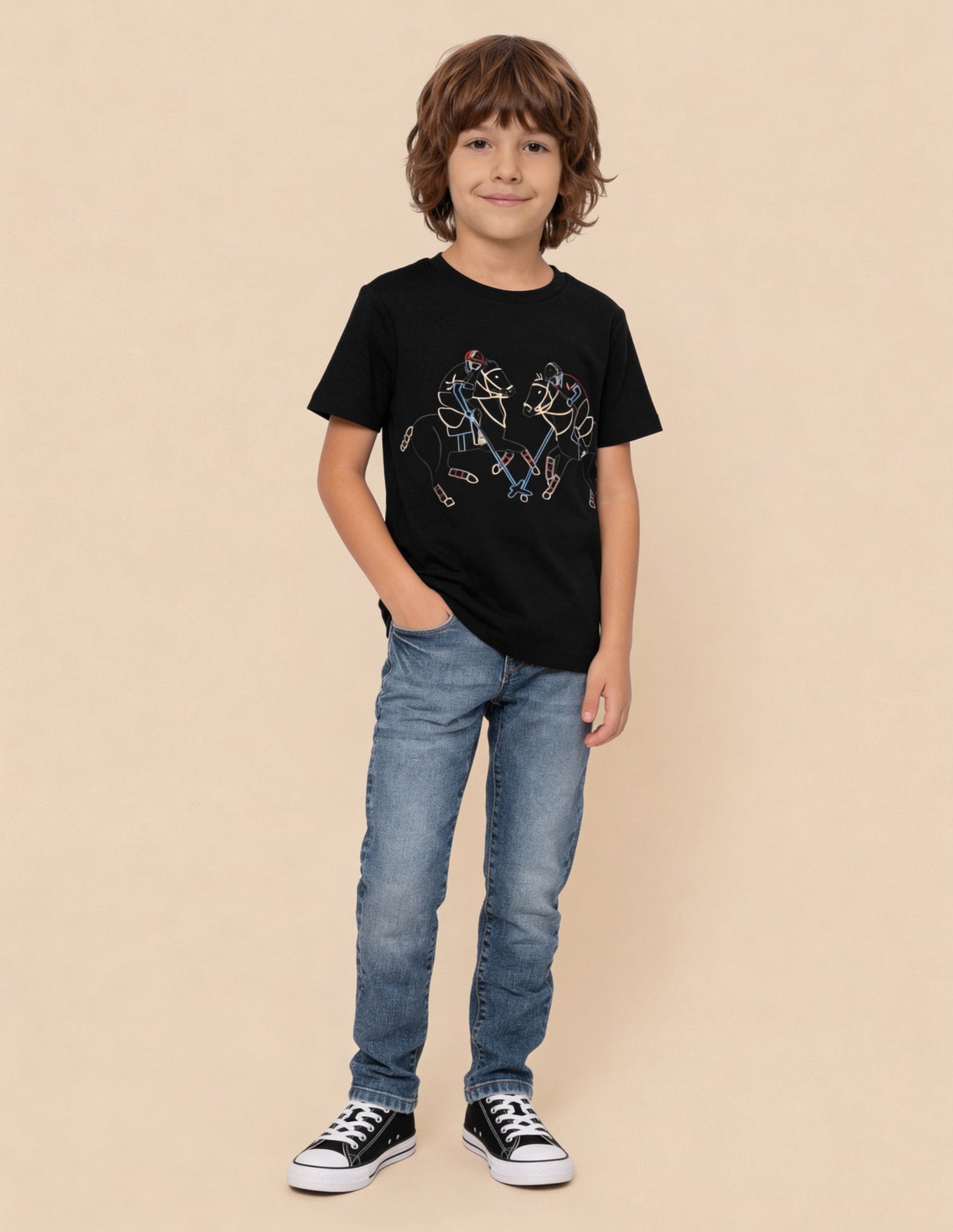 Graphic Printed Regular Fit T-Shirt Black - U.S. Polo Assn. India | Large