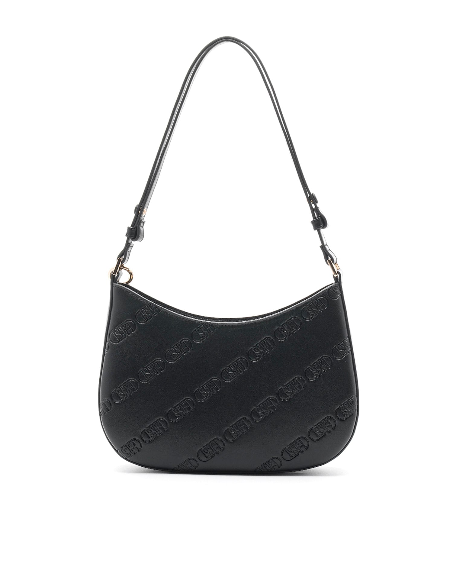 Meagan Monogram Shoulder Bag Black - U.S. POLO ASSN. | Large